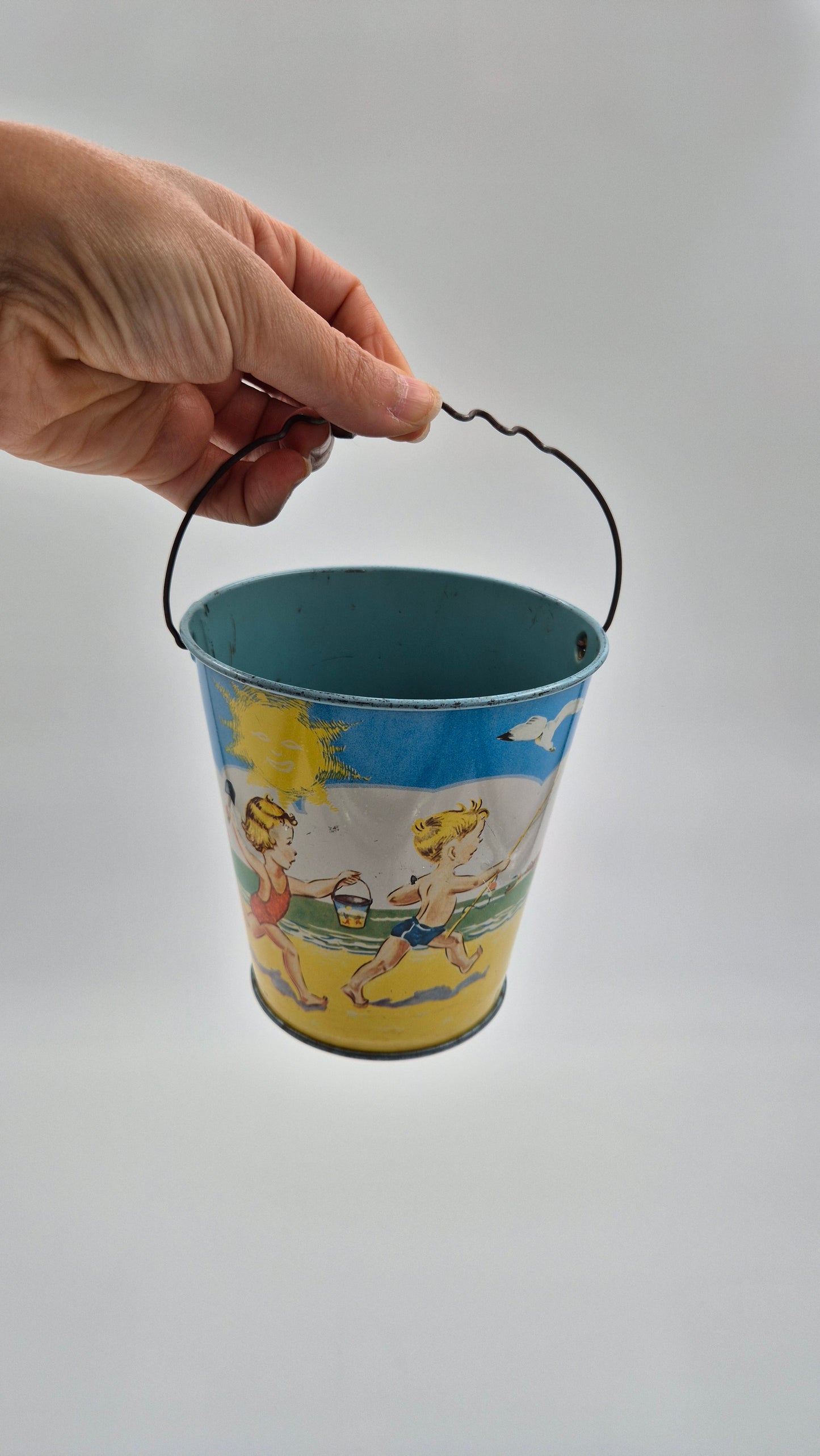 Vintage zandbak – Retro strandspeelgoed