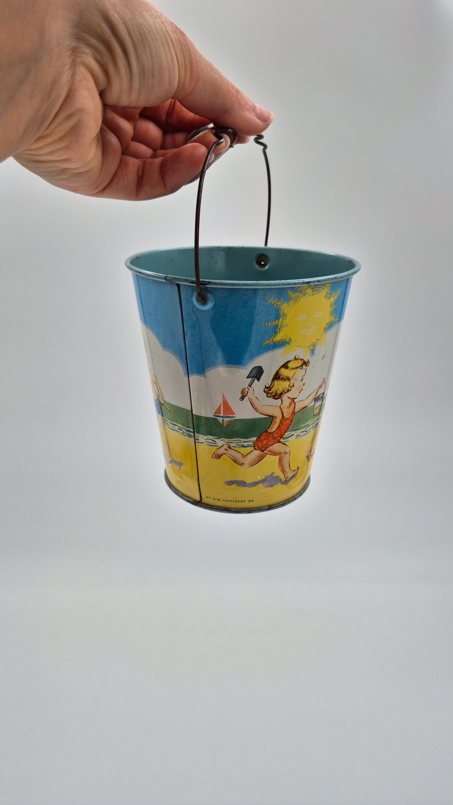 Vintage zandbak – Retro strandspeelgoed