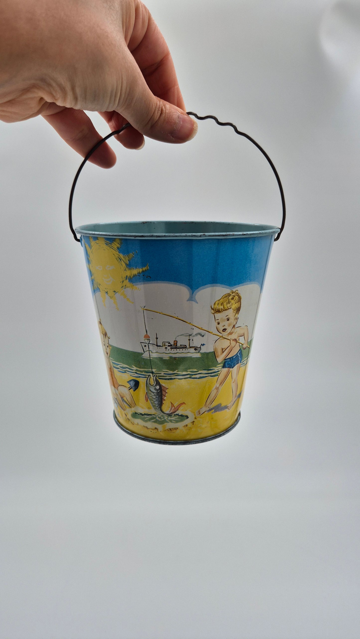 Vintage zandbak – Retro strandspeelgoed