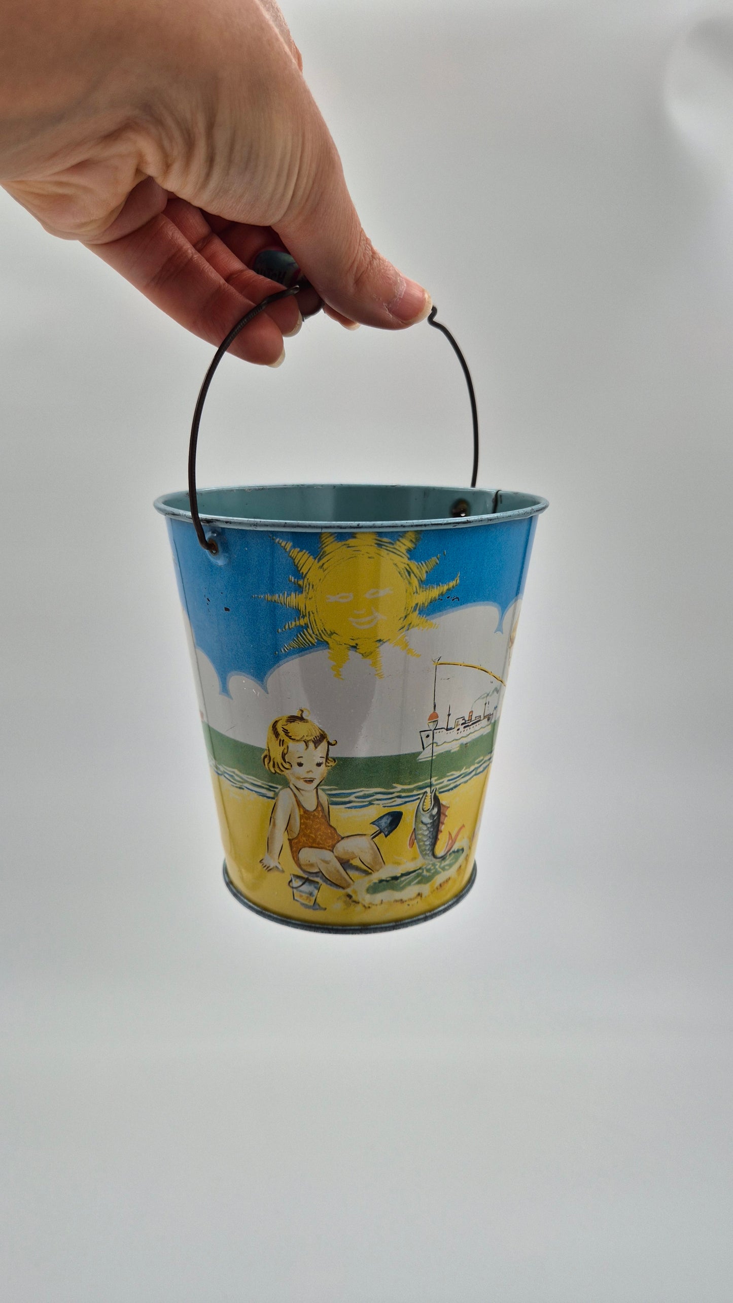 Vintage zandbak – Retro strandspeelgoed