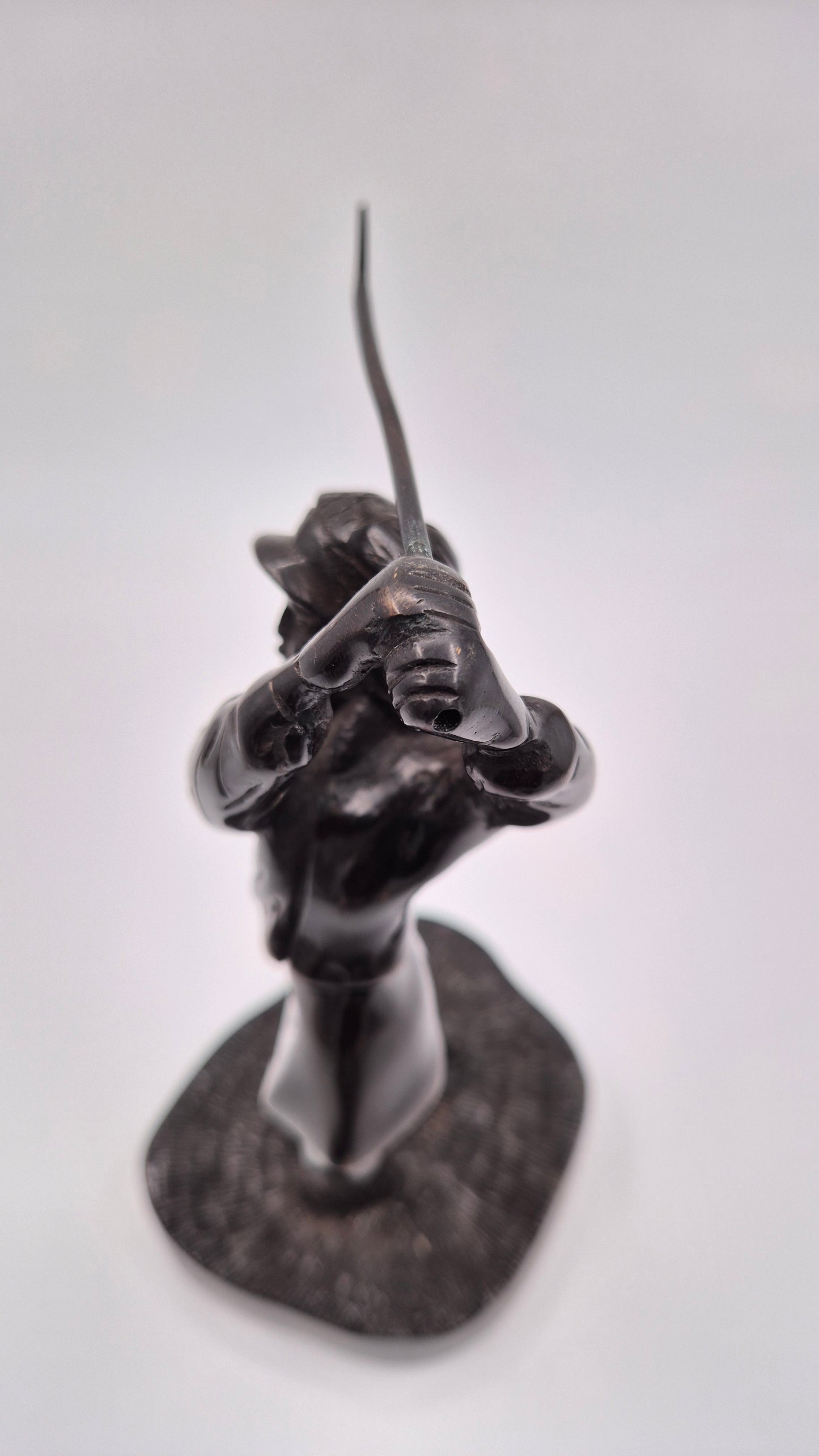 Vintage Bronze Female Golfer Figurine – Mid-Century Sports Sculpture