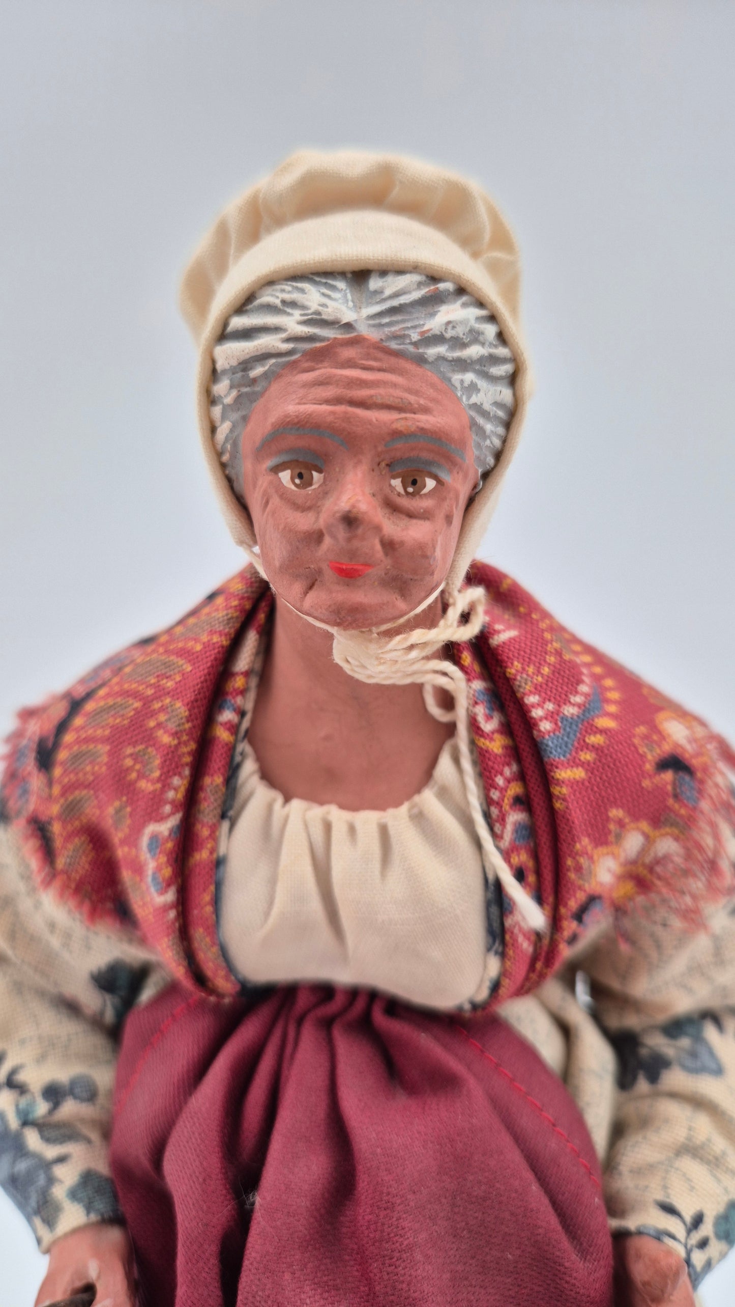 Figurine en argile vintage signée E. Bednoux