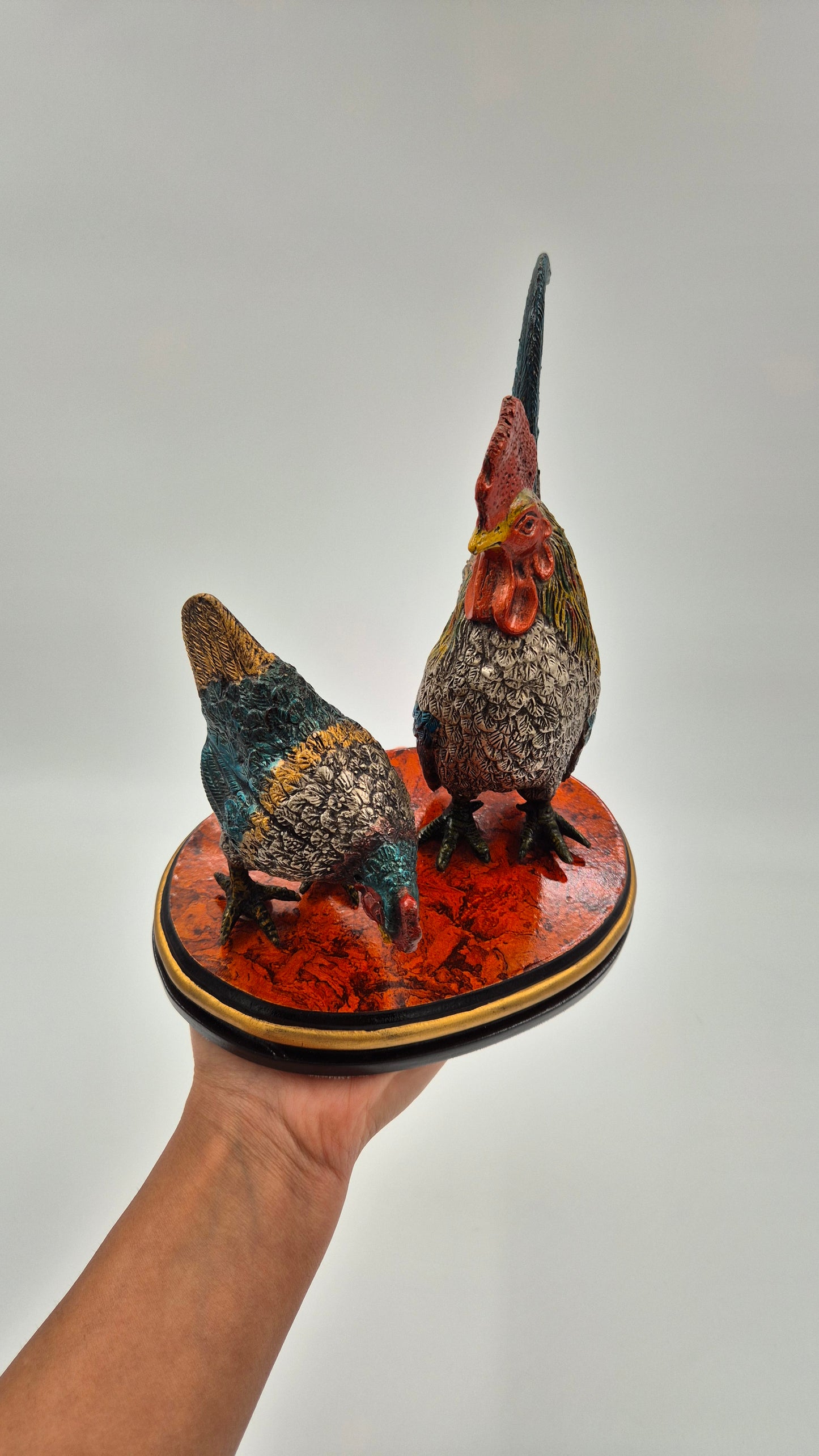 Statue de coq vintage – Décoration de ferme