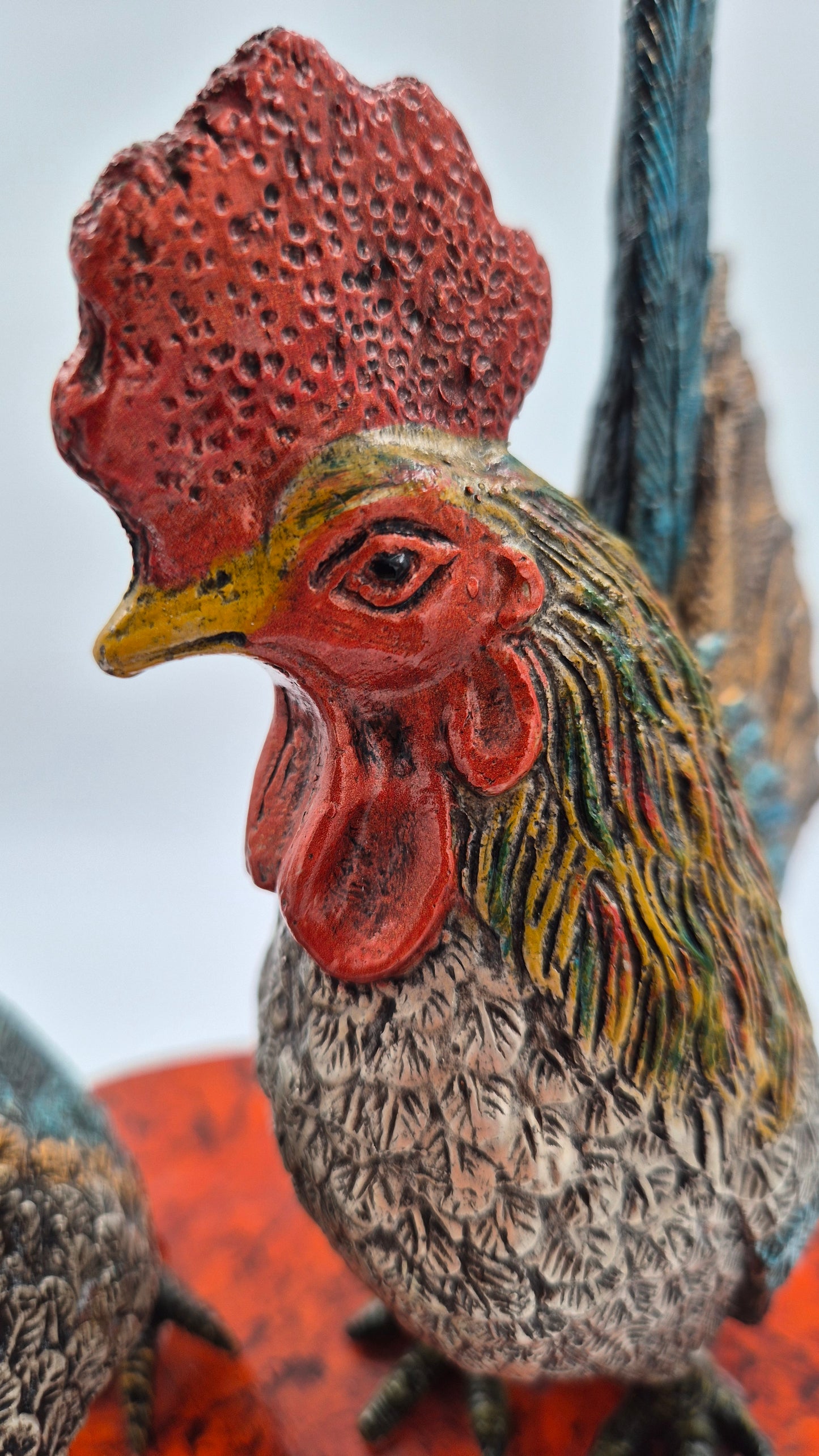 Statue de coq vintage – Décoration de ferme