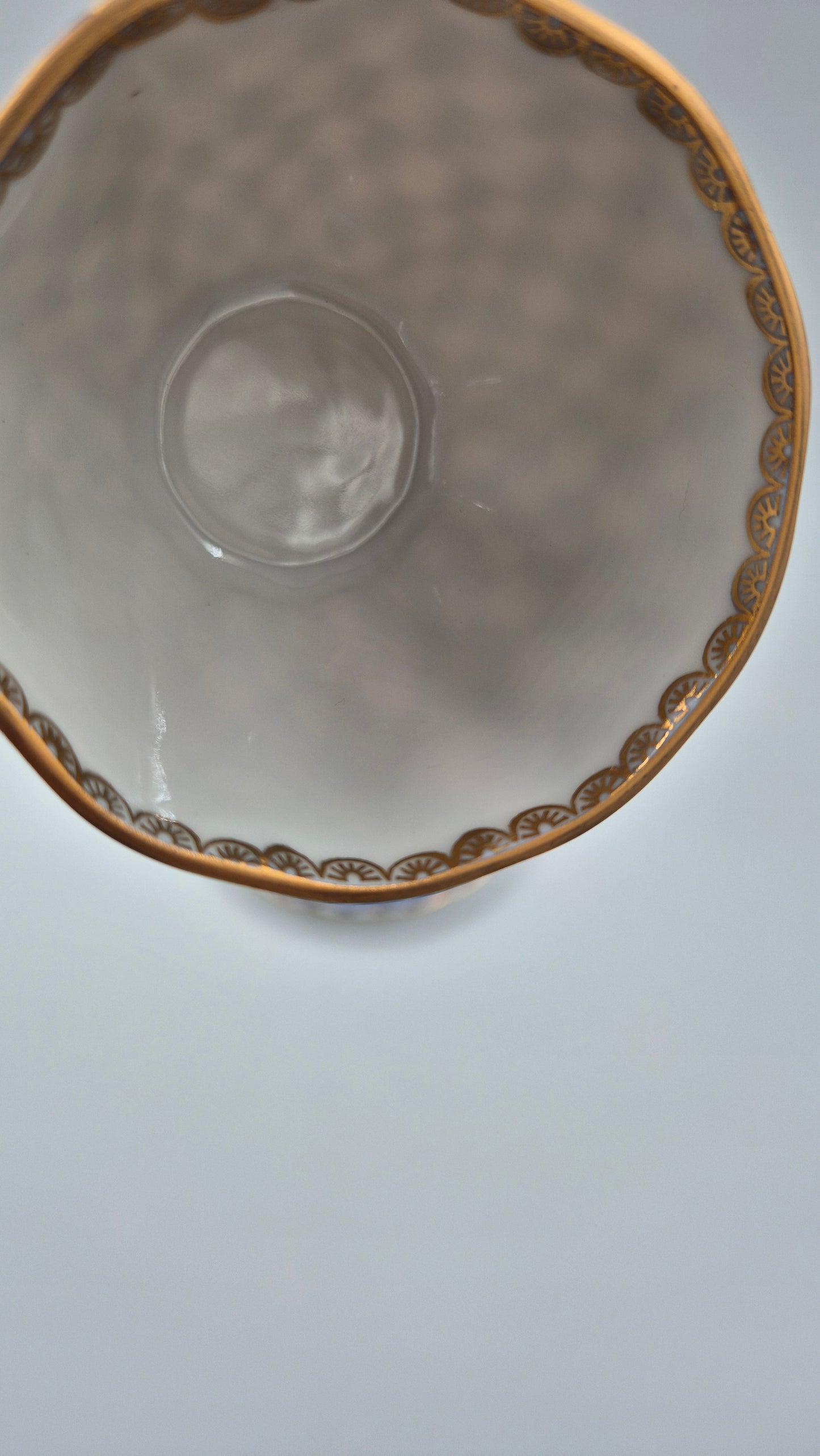 Vintage Lomonosov Cobalt Net Coffee Cup Saucer and Dessert Plate Set