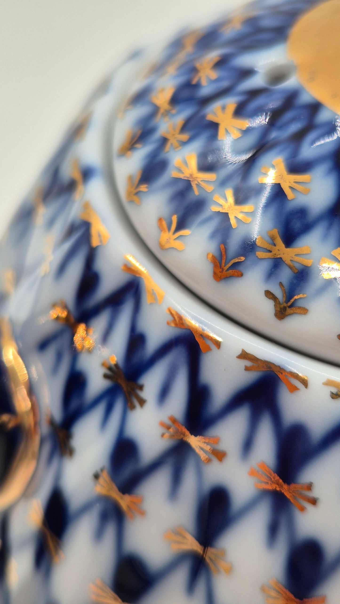 Vintage Lomonosov Cobalt Net Coffee Pot