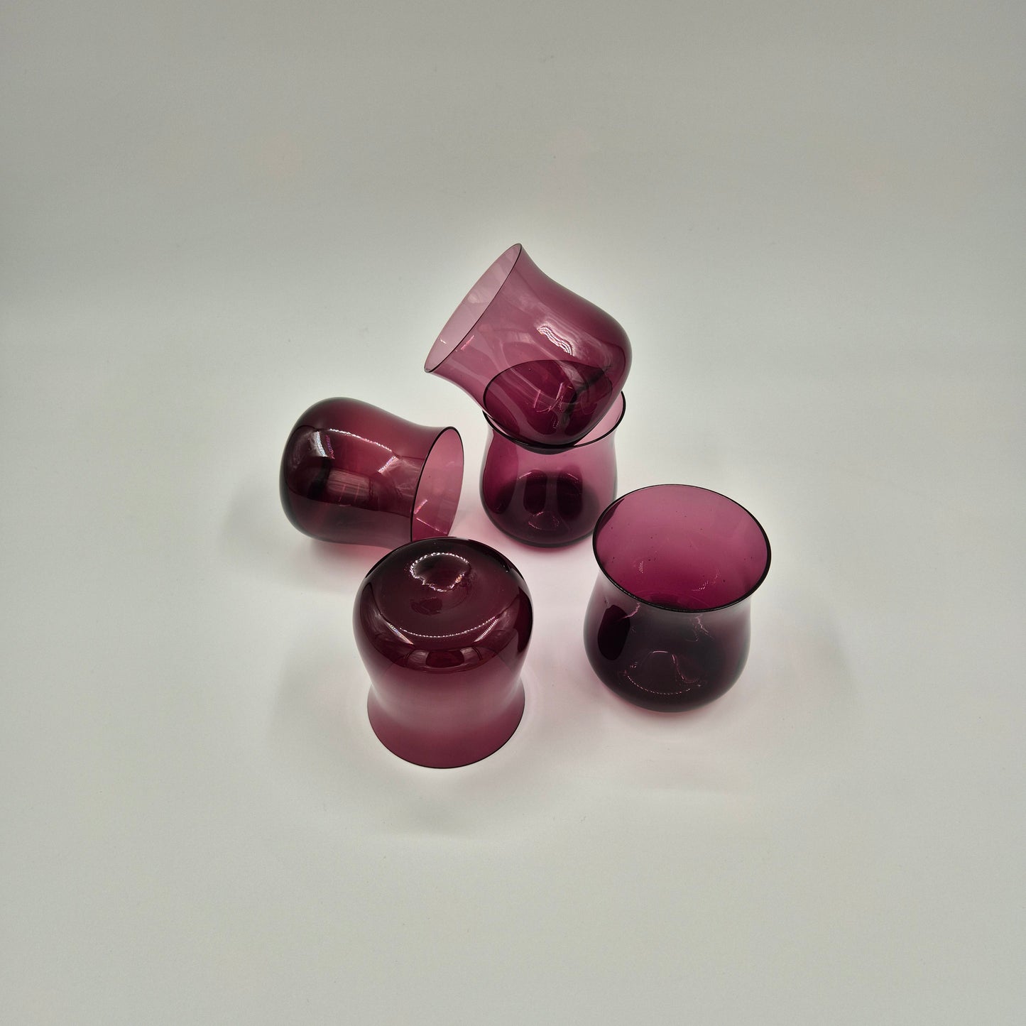 Kumela Drinking Glass Set of 5 – Vintage Finnish Glassware, Scandinavian Design