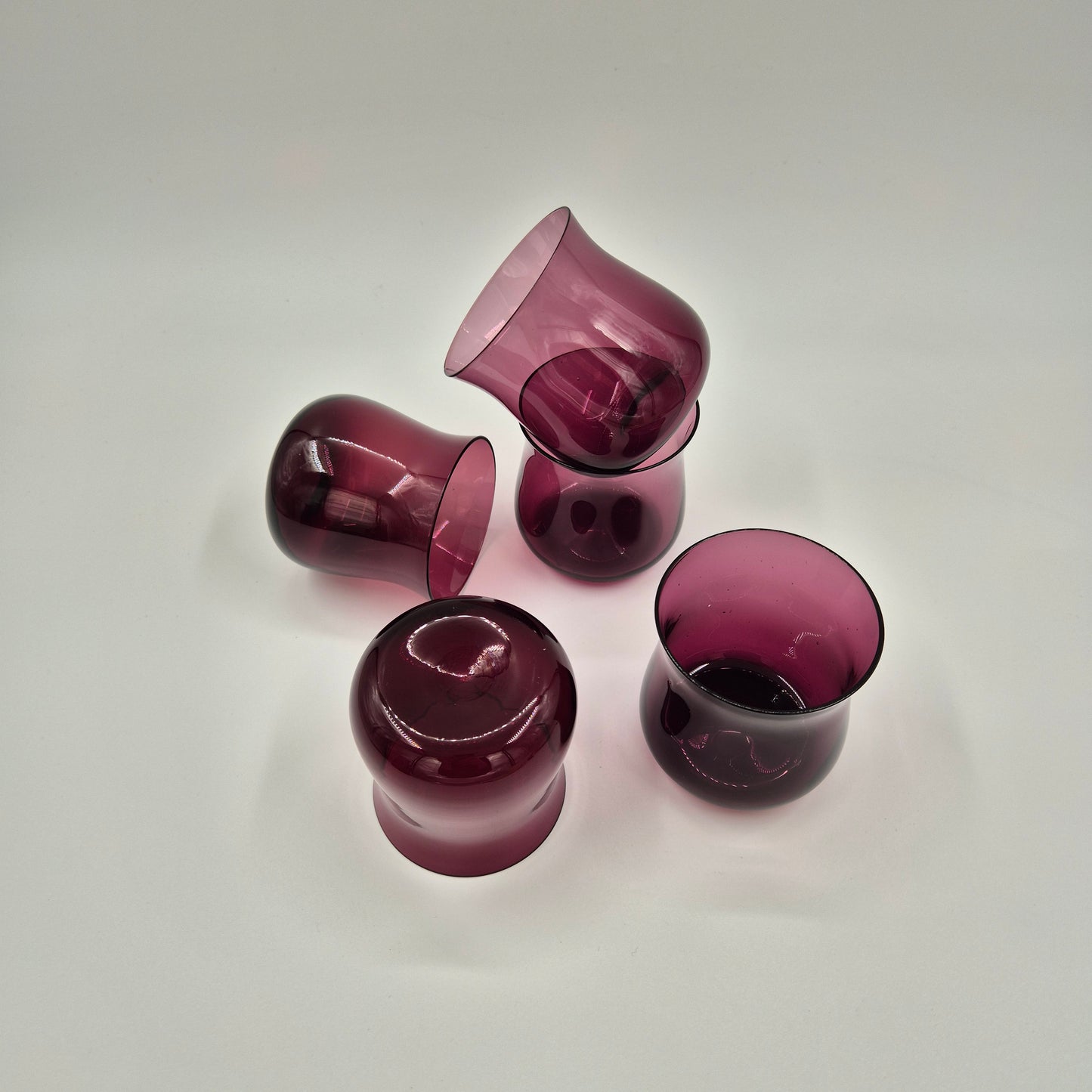 Kumela Drinking Glass Set of 5 – Vintage Finnish Glassware, Scandinavian Design