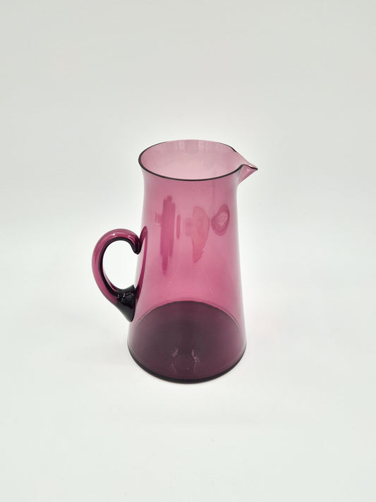 Kumela Purple Glass Jug – Vintage Finnish Glassware