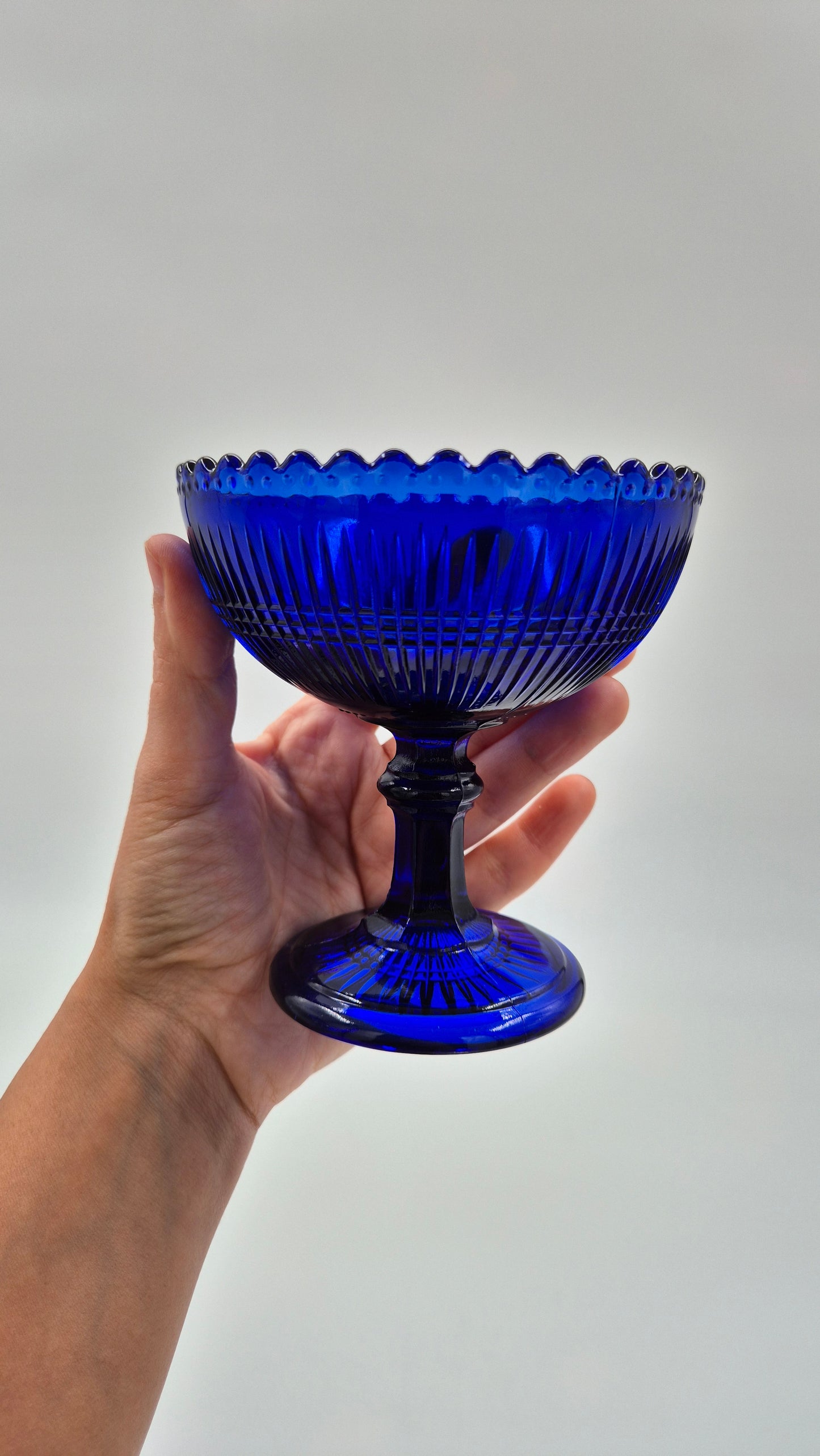 Nuutajärvi Notsjö Blue Glass Bowl – Vintage Finnish Design
