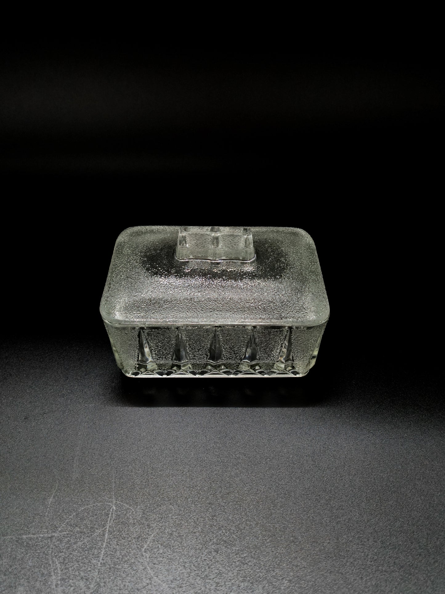 Beurrier anglais vintage 1950 avec couvercle