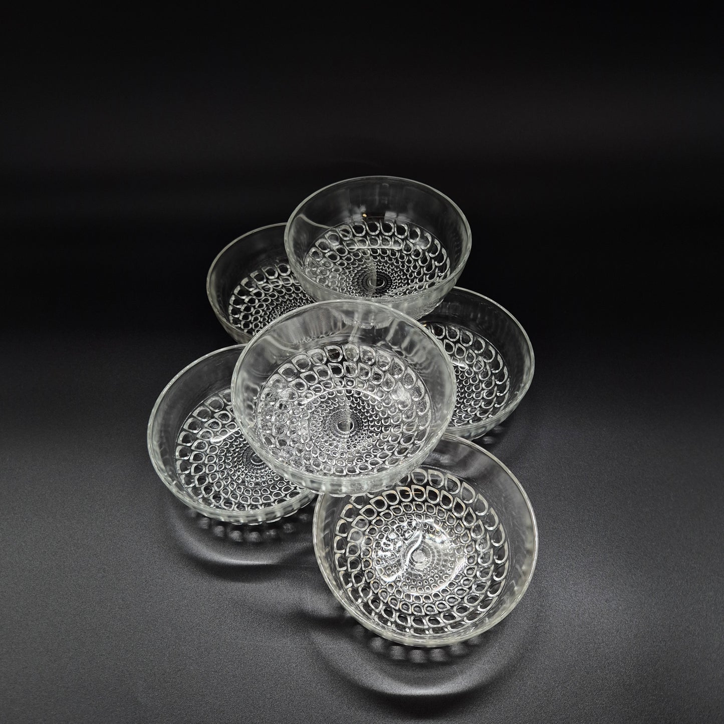 Vintage Riihimäen Lasi Merja dessertschaal van Tamara Aladin (1972-1974)