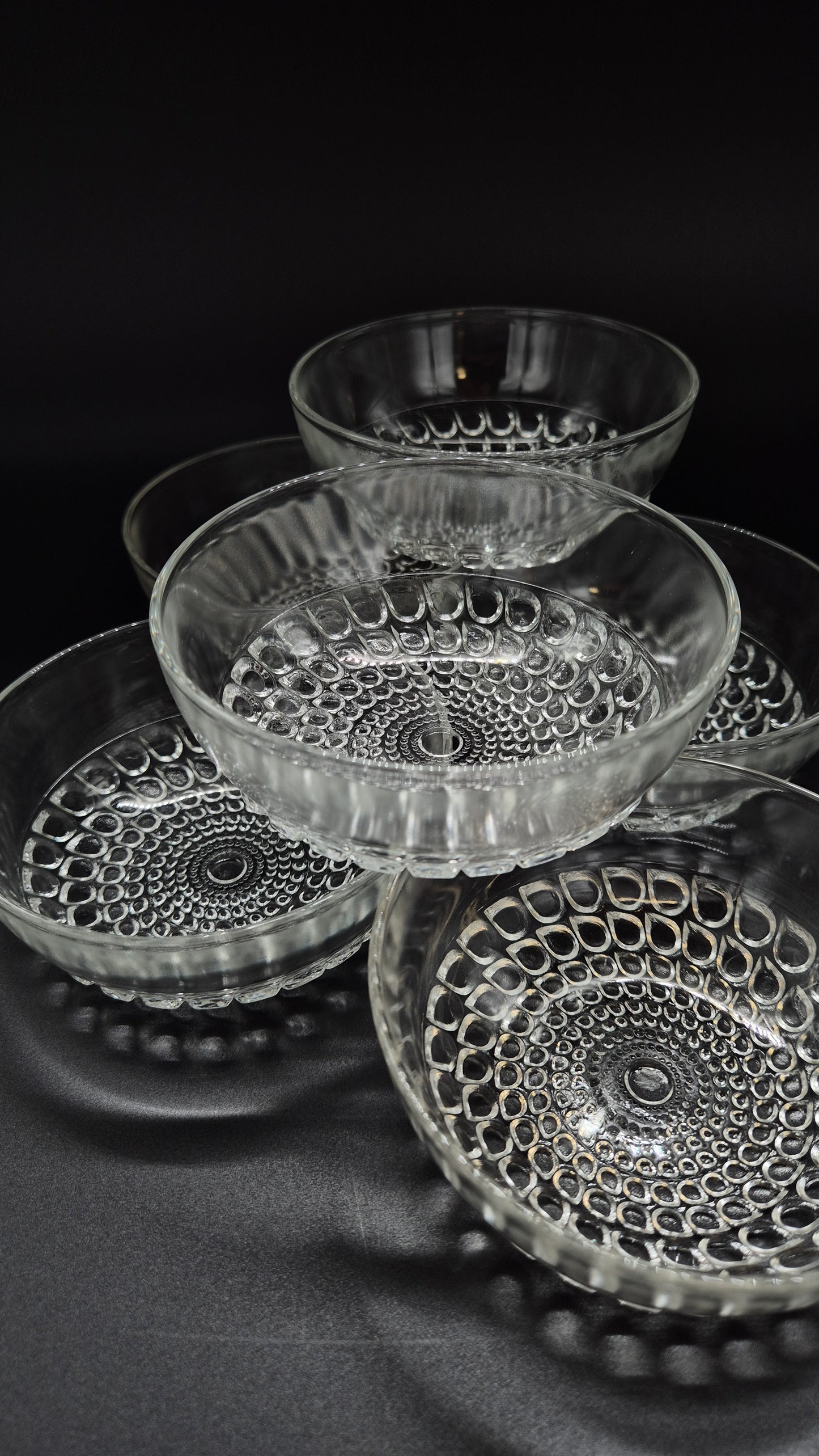 Vintage Riihimäen Lasi Merja dessertschaal van Tamara Aladin (1972-1974)