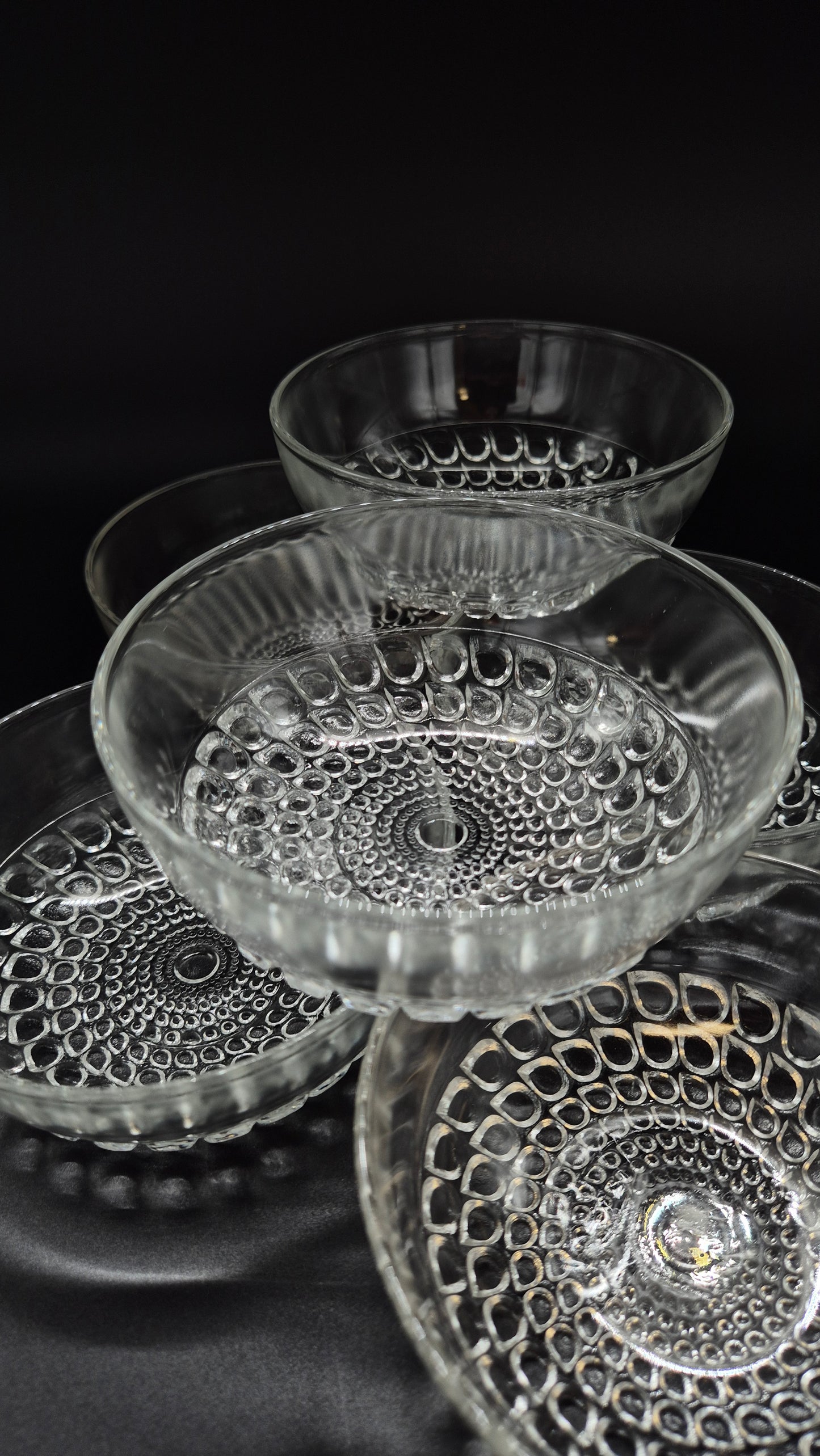 Vintage Riihimäen Lasi Merja dessertschaal van Tamara Aladin (1972-1974)