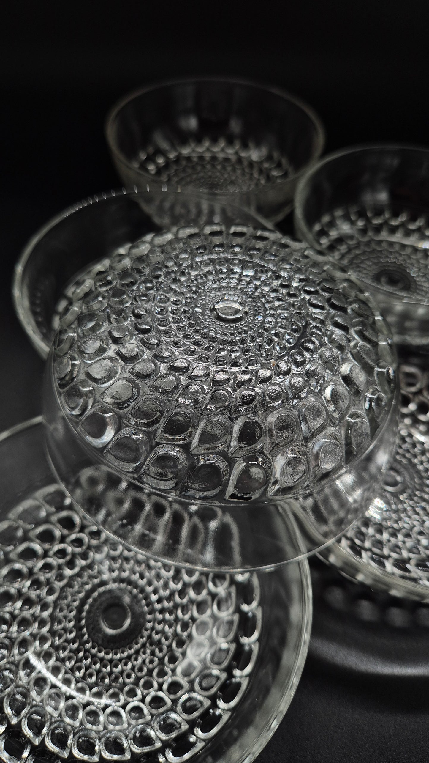 Vintage Riihimäen Lasi Merja dessertschaal van Tamara Aladin (1972-1974)