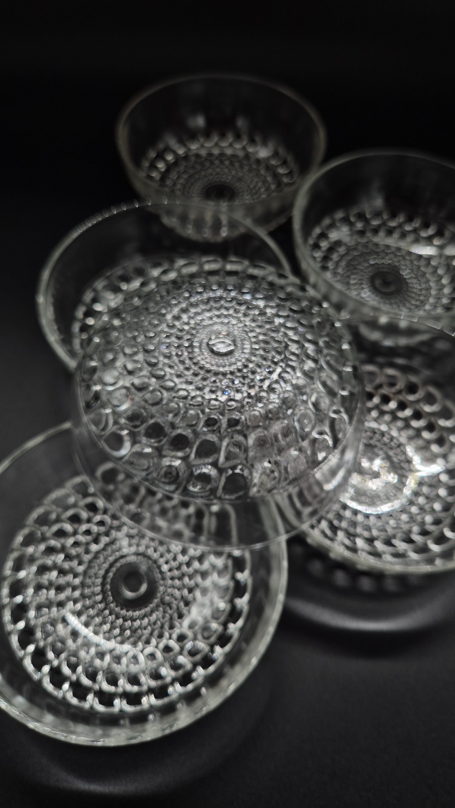 Vintage Riihimäen Lasi Merja dessertschaal van Tamara Aladin (1972-1974)