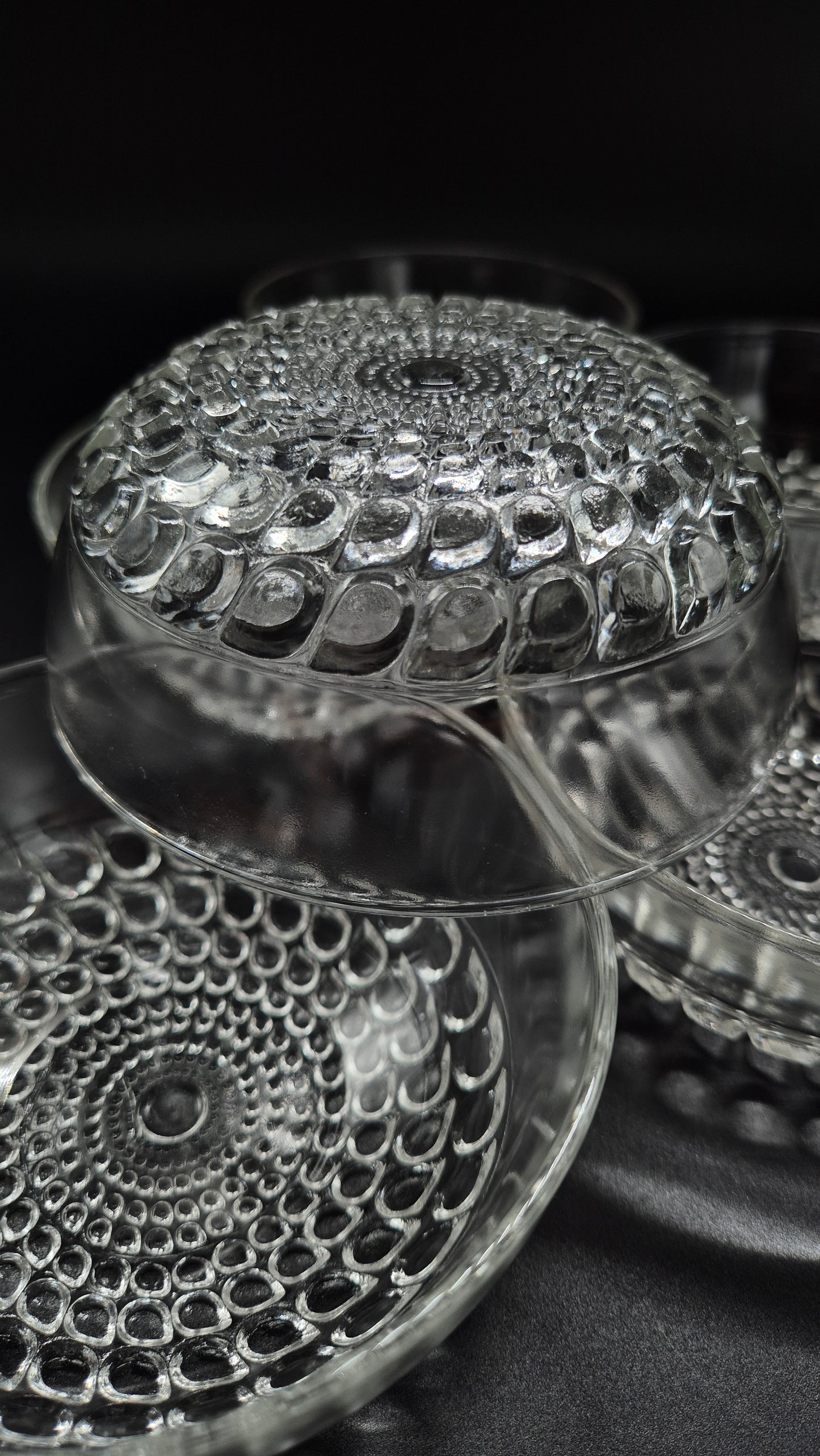 Vintage Riihimäen Lasi Merja dessertschaal van Tamara Aladin (1972-1974)