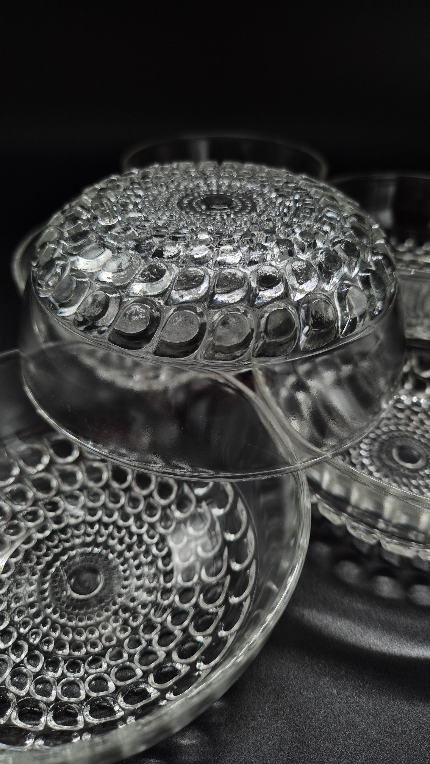 Vintage Riihimäen Lasi Merja dessertschaal van Tamara Aladin (1972-1974)