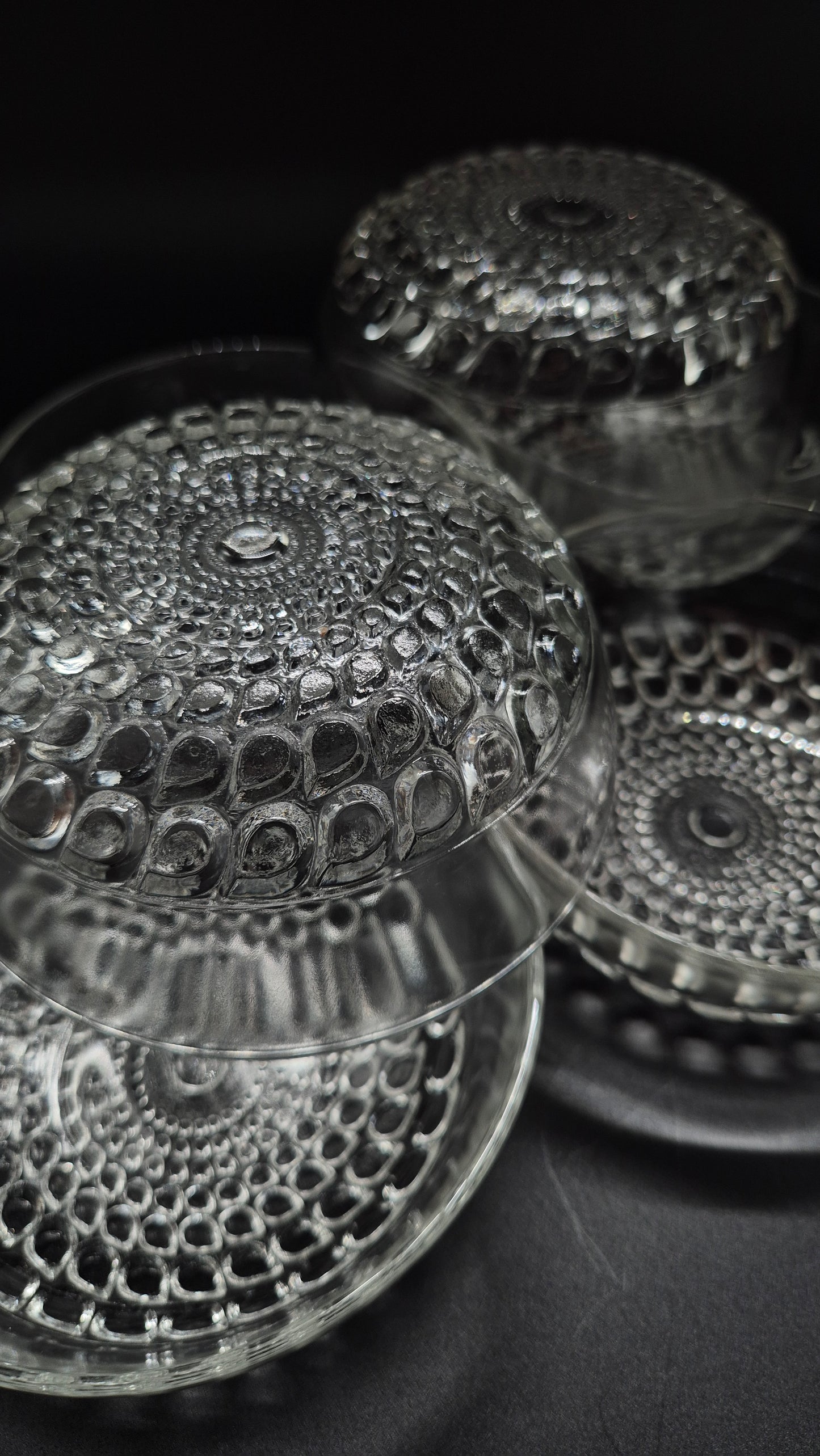 Vintage Riihimäen Lasi Merja dessertschaal van Tamara Aladin (1972-1974)