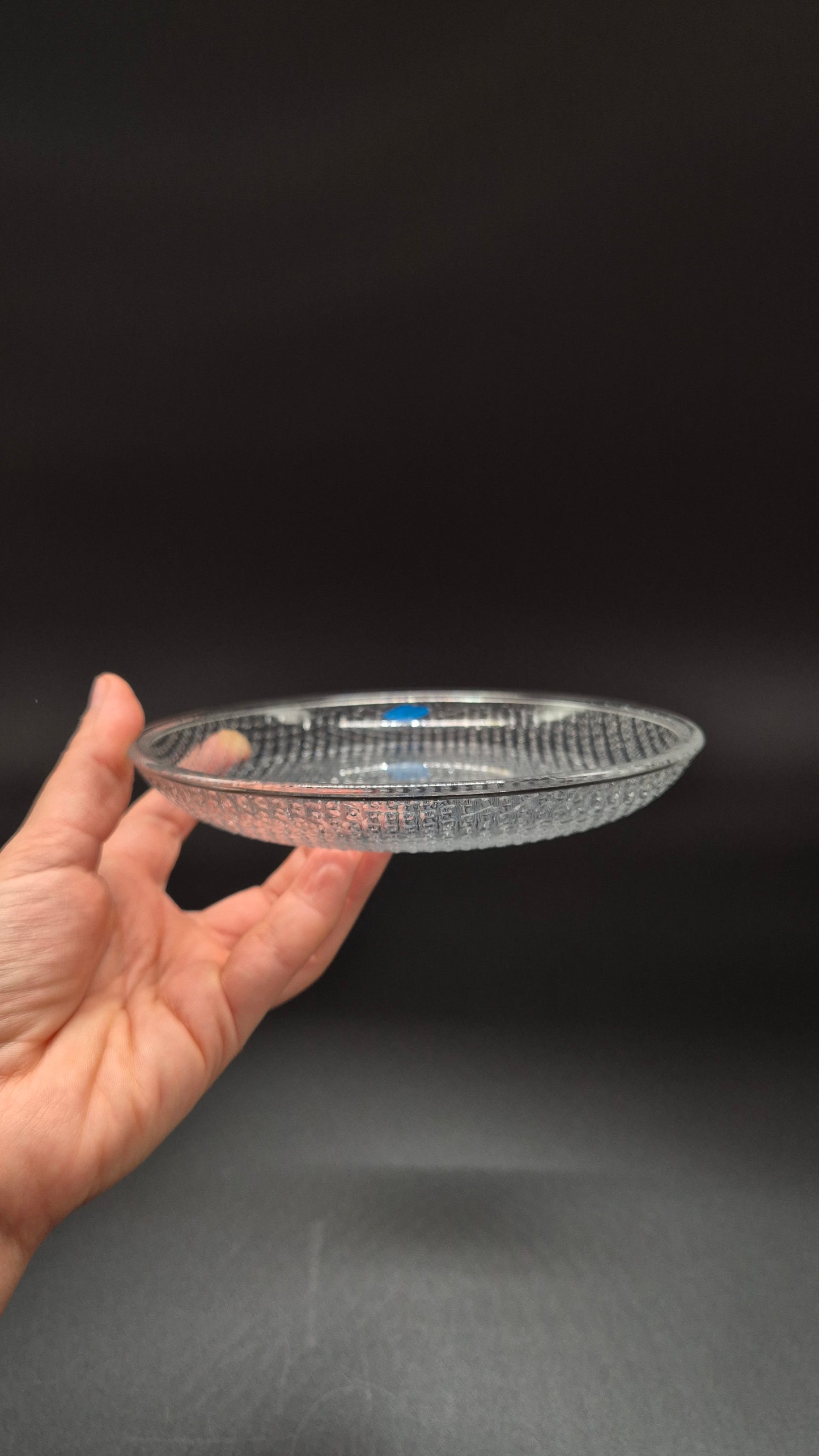 Set of Six Nuutajärvi Pauliina Glass Plate – 1990s Vintage by Kerttu Nurminen