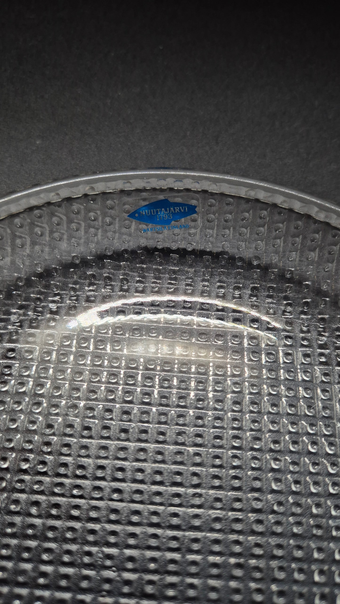 Set of Six Nuutajärvi Pauliina Glass Plate – 1990s Vintage by Kerttu Nurminen