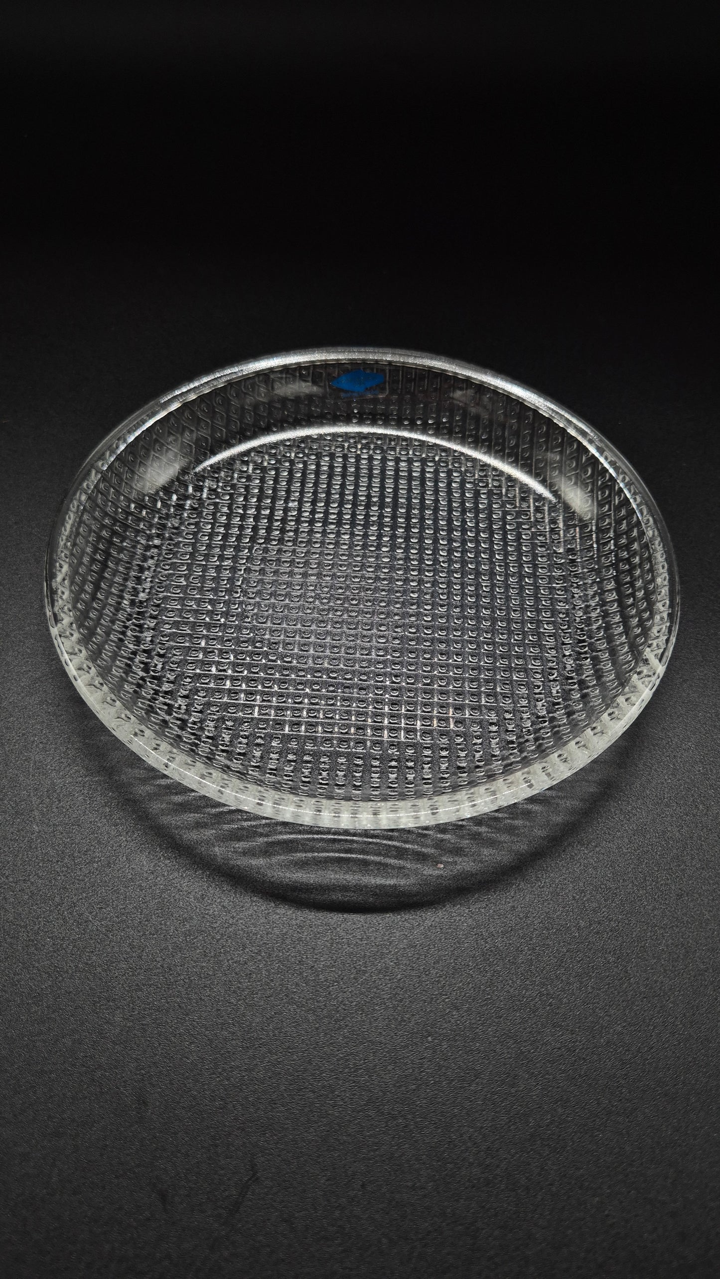 Set of Six Nuutajärvi Pauliina Glass Plate – 1990s Vintage by Kerttu Nurminen