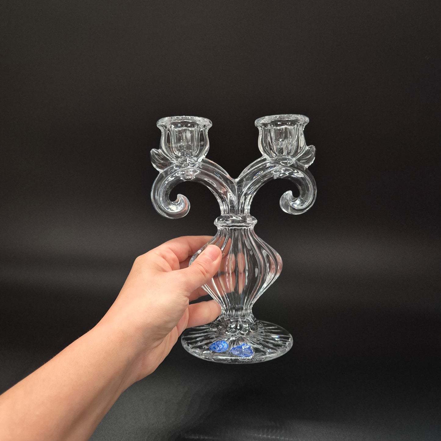 Vintage Crystal Candle holder