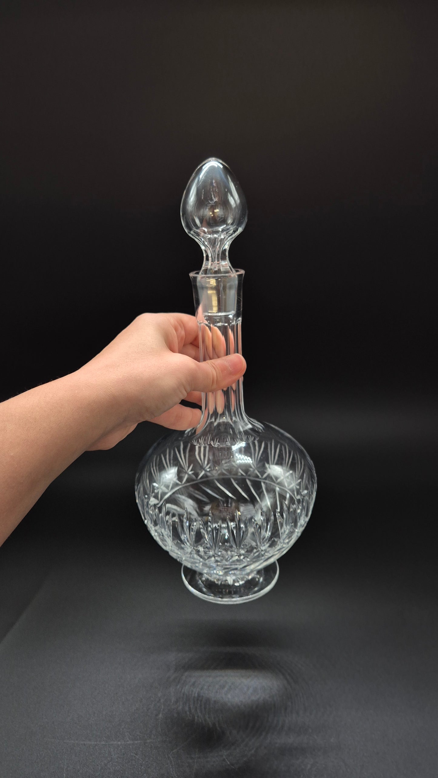 Vintage Nuutajärvi Glass Leo Crystal Carafe