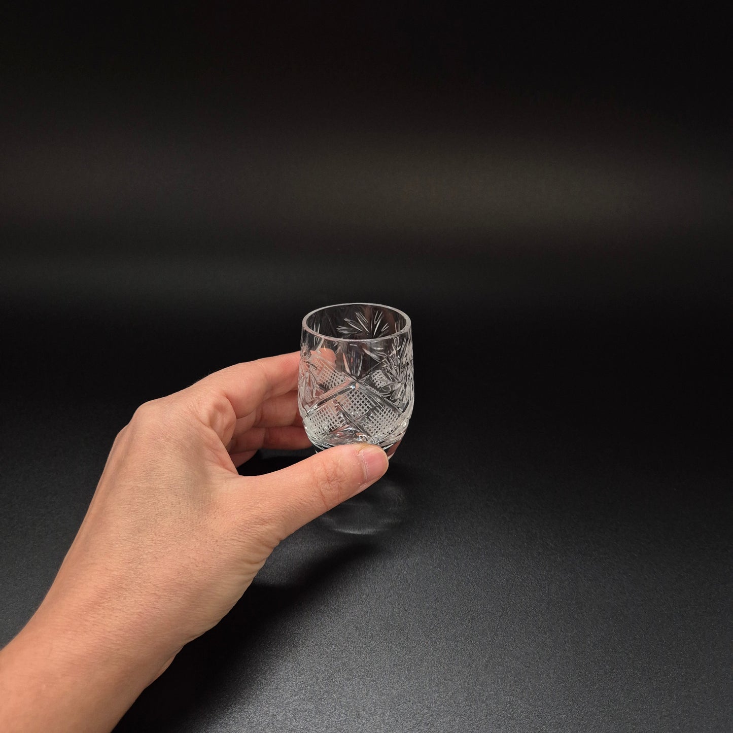 Set of Six Vintage Chrystal Schnapps Glass