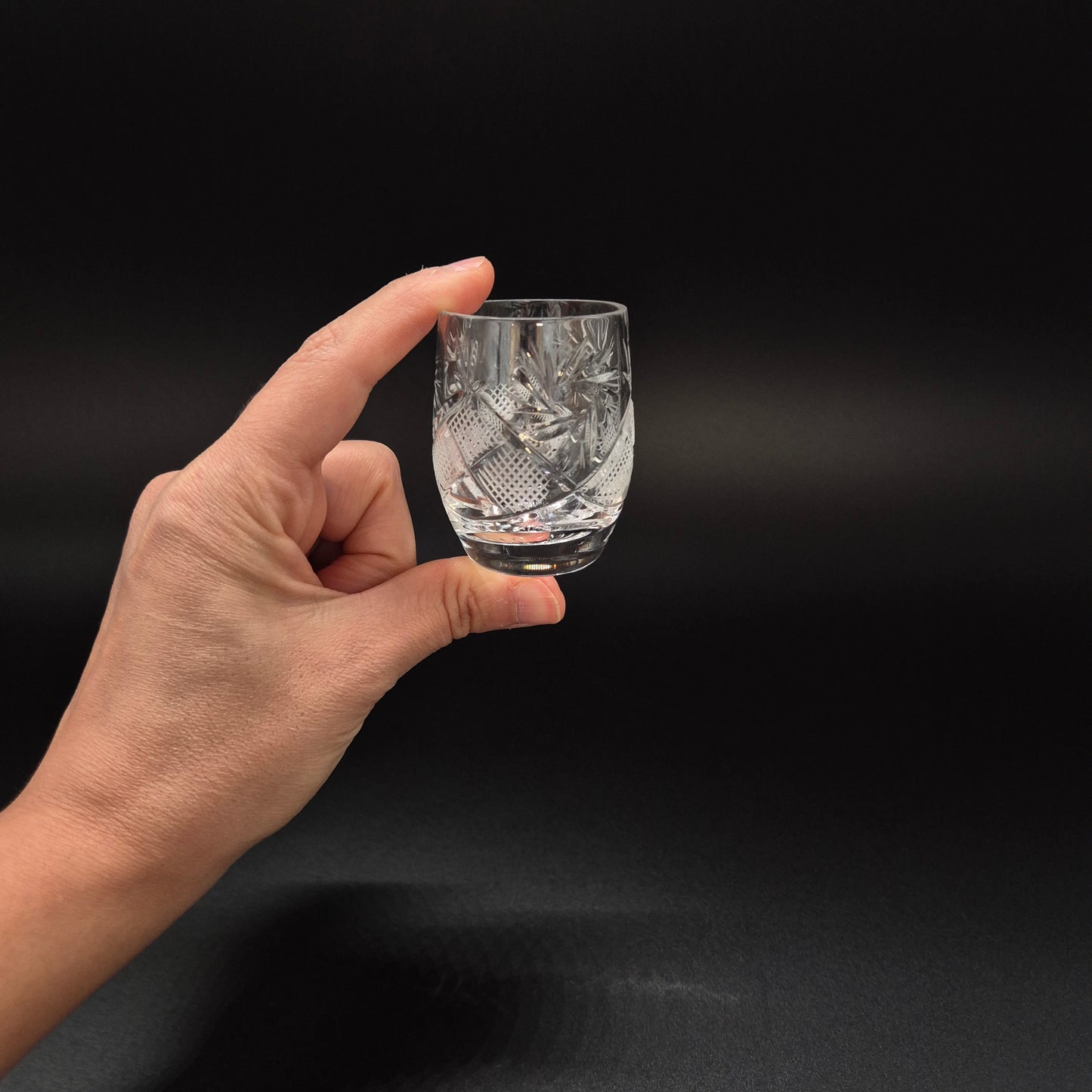 Set of Six Vintage Chrystal Schnapps Glass