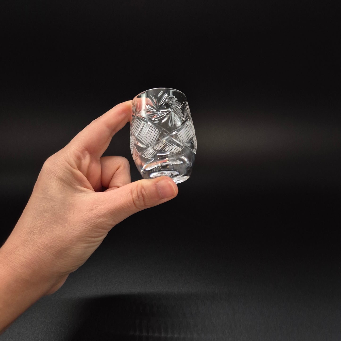 Set of Six Vintage Chrystal Schnapps Glass