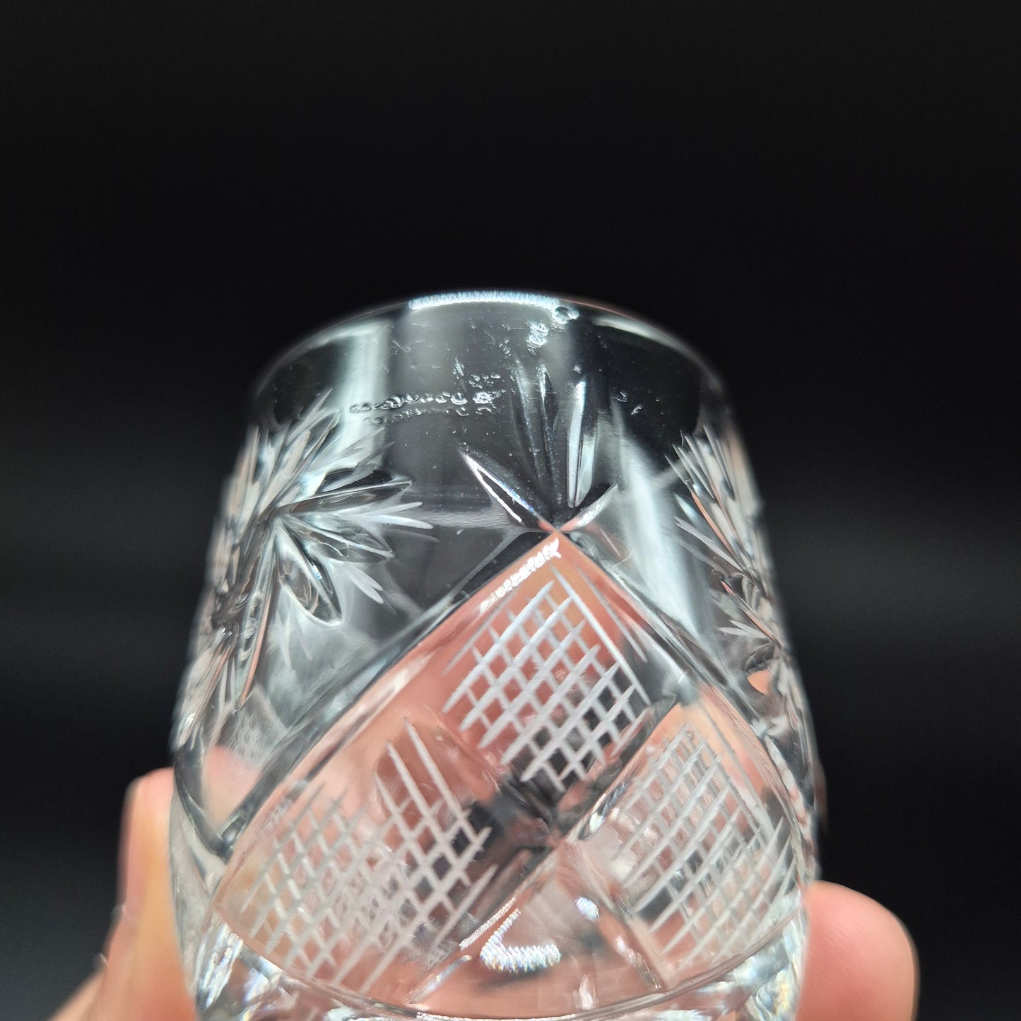 Set of Six Vintage Chrystal Schnapps Glass