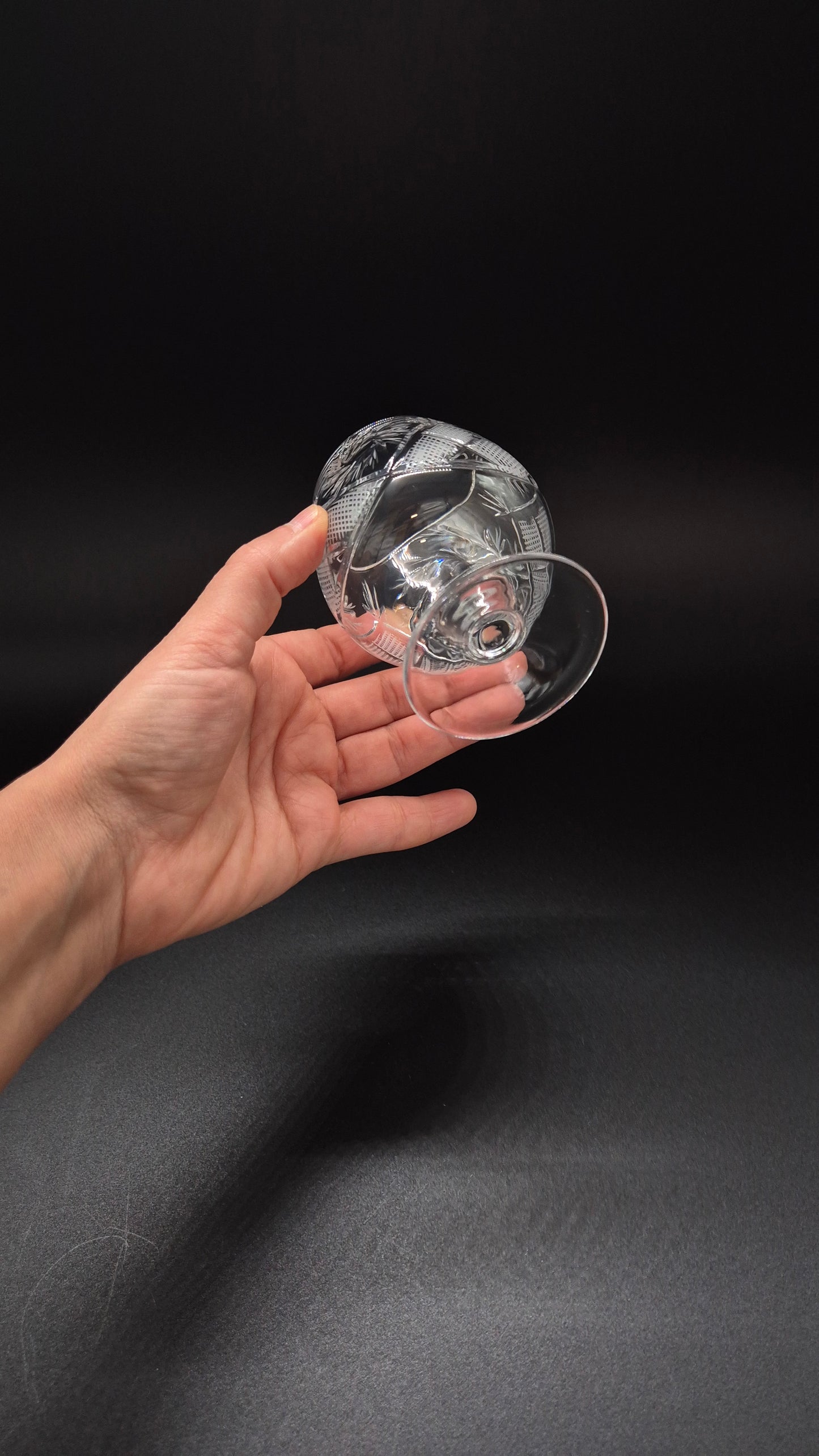 Vintage Crystal Cognac Glasses (Set of Two)