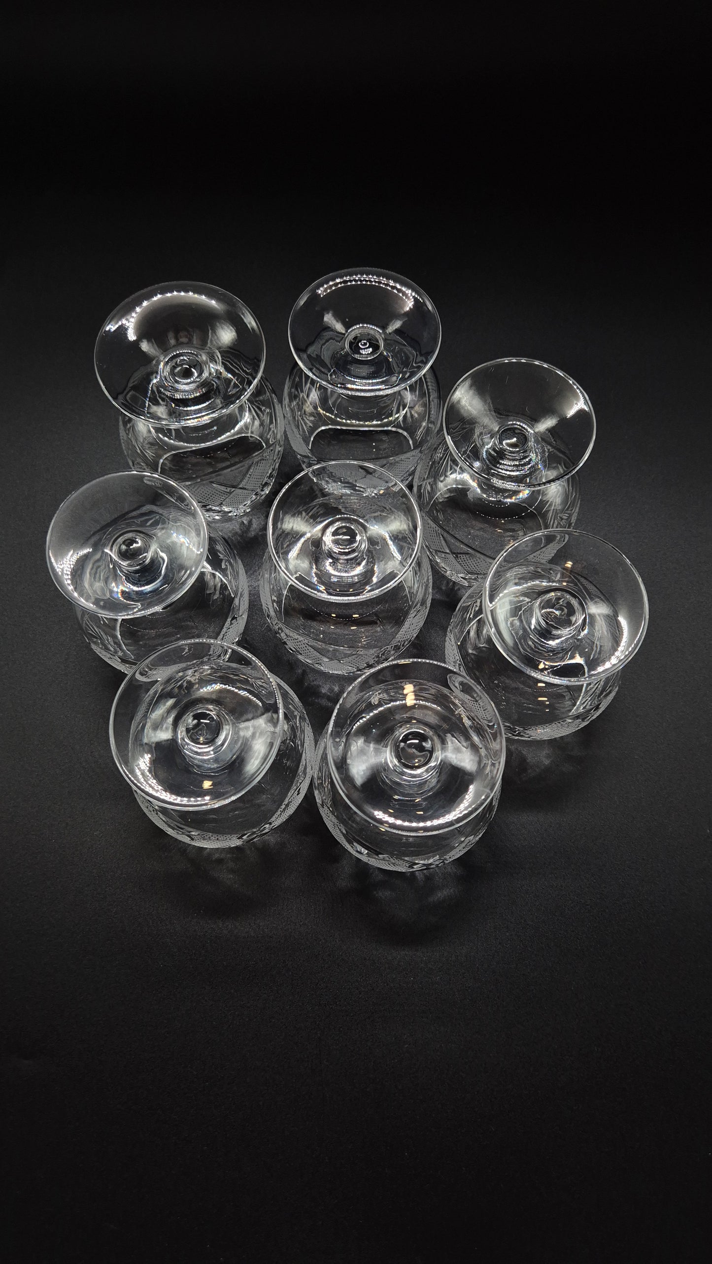 Vintage Crystal Cognac Glasses (Set of Two)