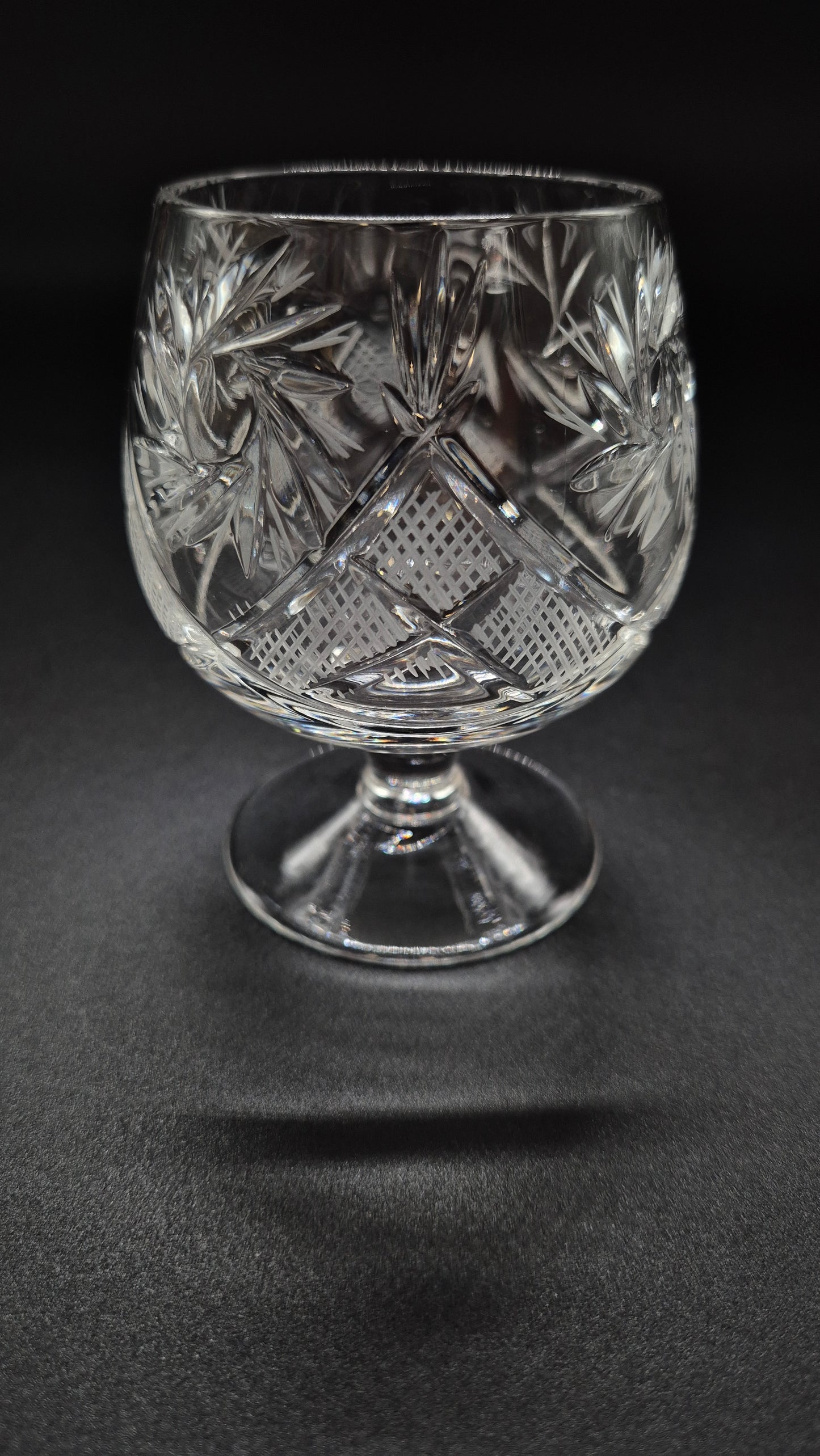 Vintage Crystal Cognac Glasses (Set of Two)