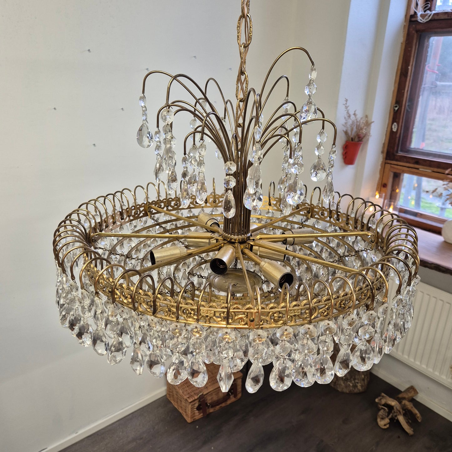 Vintage Turun kristalli Crystal Chandelier