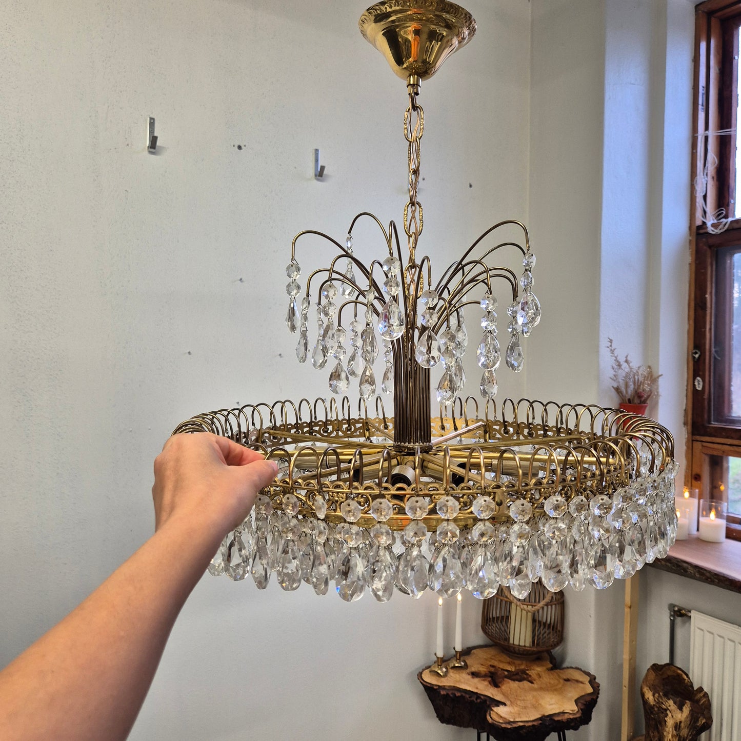 Vintage Turun kristalli Crystal Chandelier