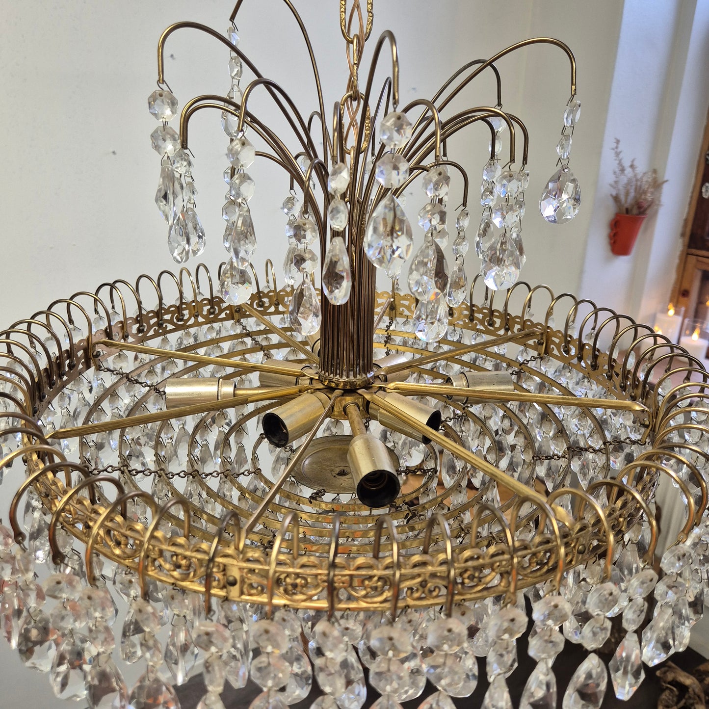 Vintage Turun kristalli Crystal Chandelier