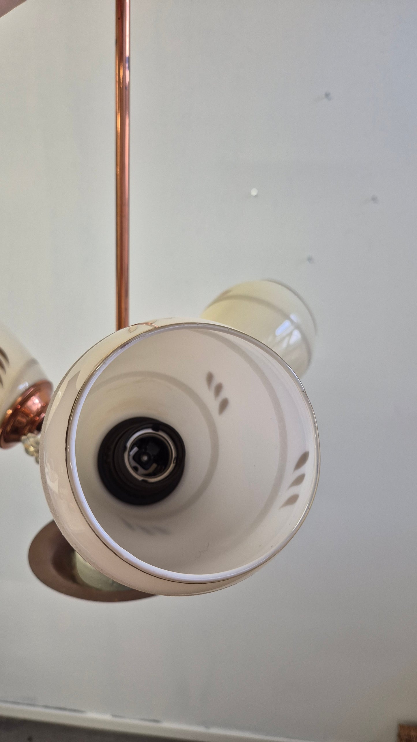 Vintage Aris Ceiling Lamp from the 1950s, Brass Mid-Century Modern, Finnish Retro Design