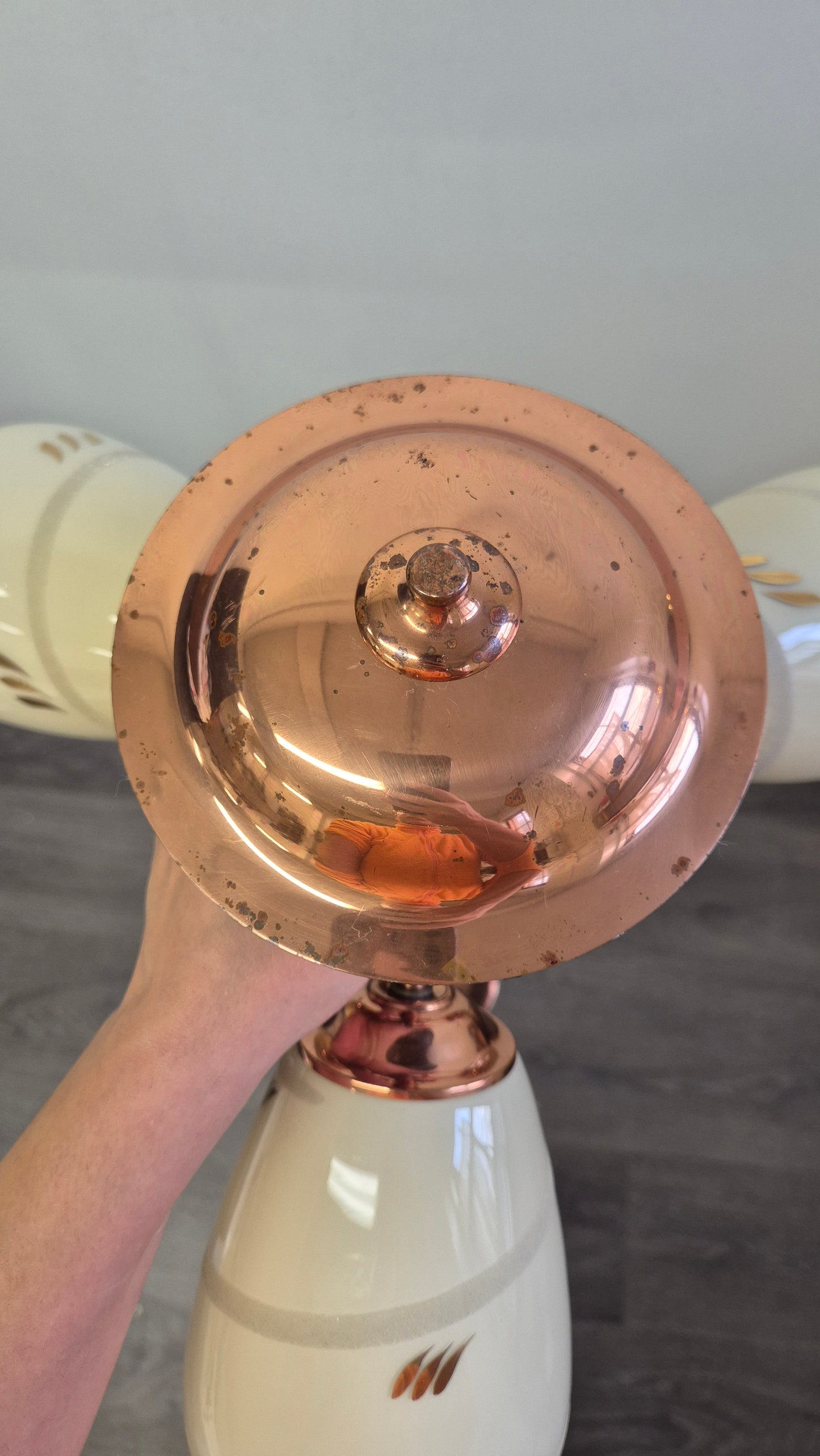 Vintage Aris Ceiling Lamp from the 1950s, Brass Mid-Century Modern, Finnish Retro Design