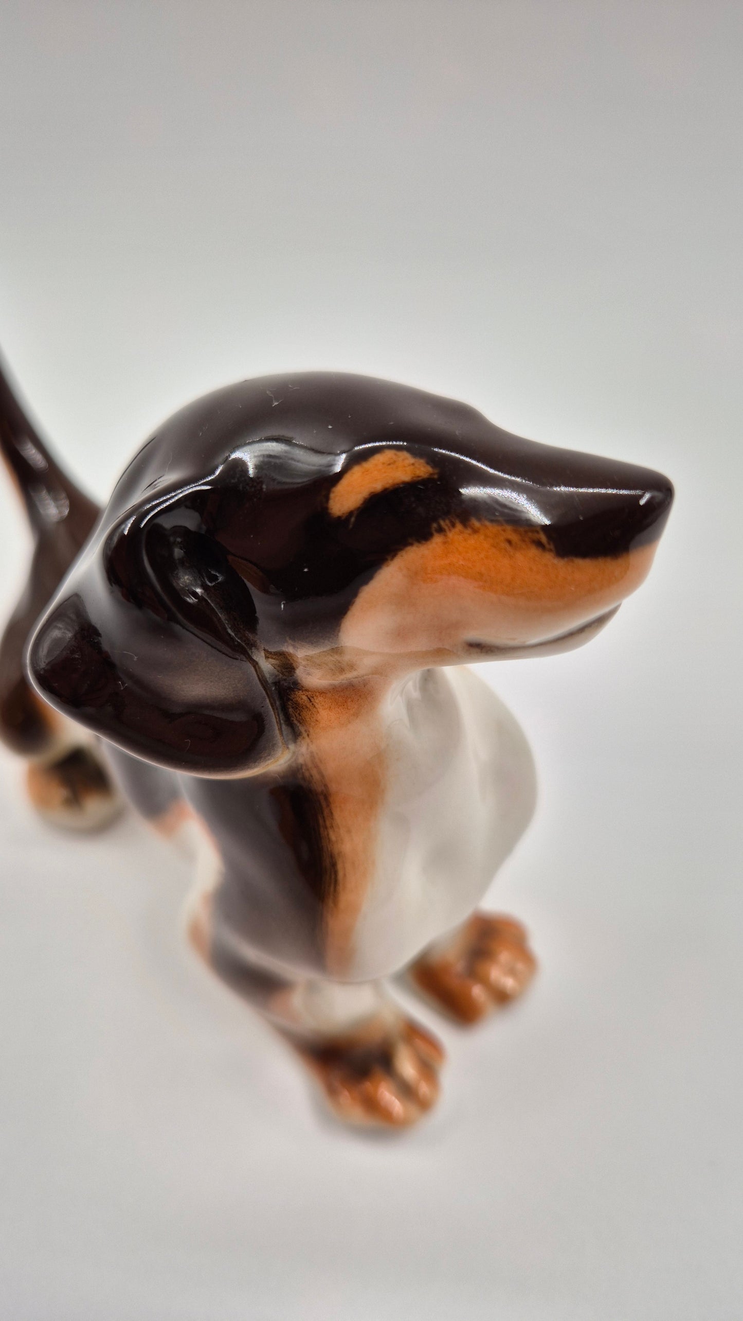 Vintage Lomonosov Dachshund Figurine