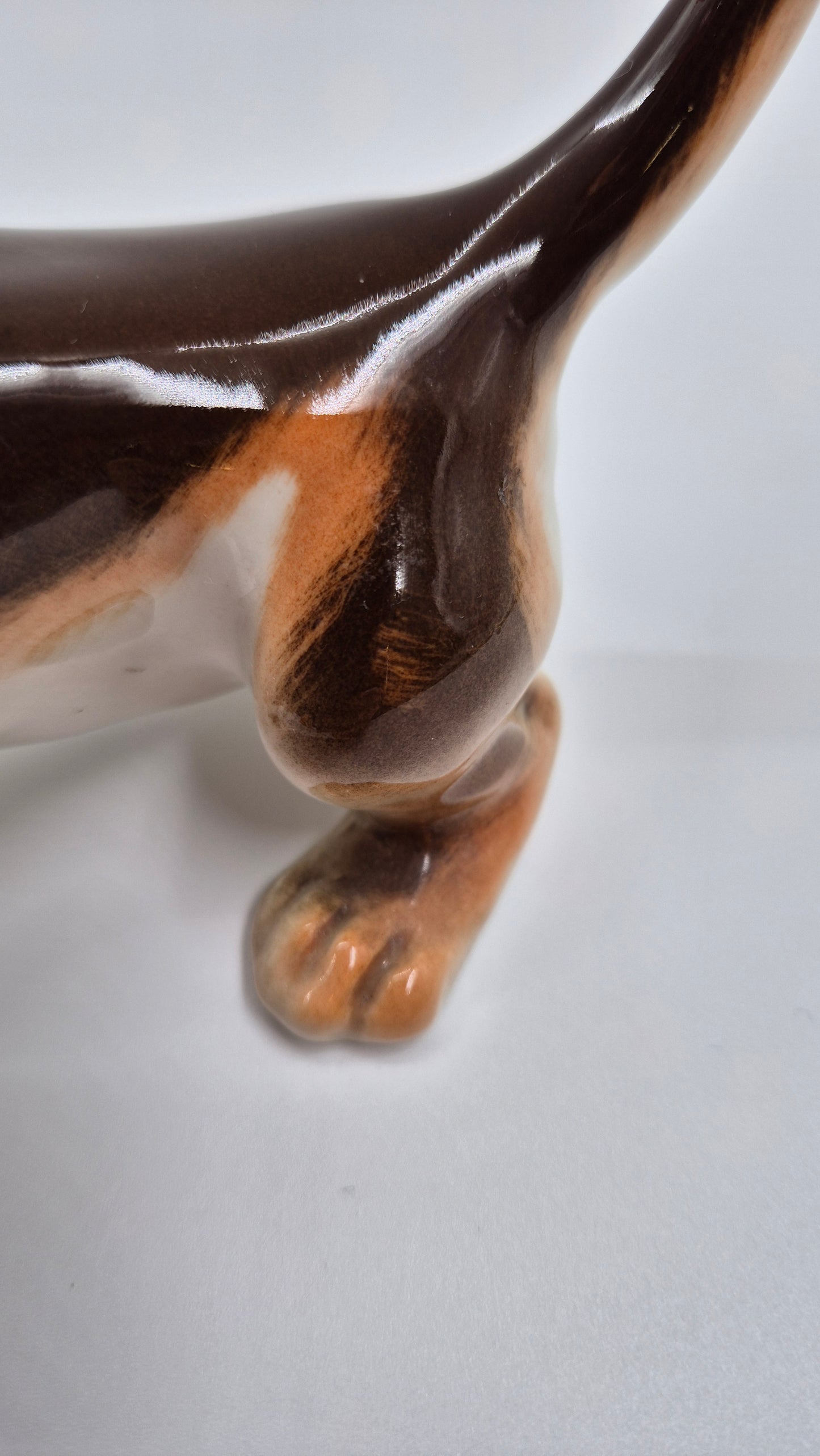 Vintage Lomonosov Dachshund Figurine