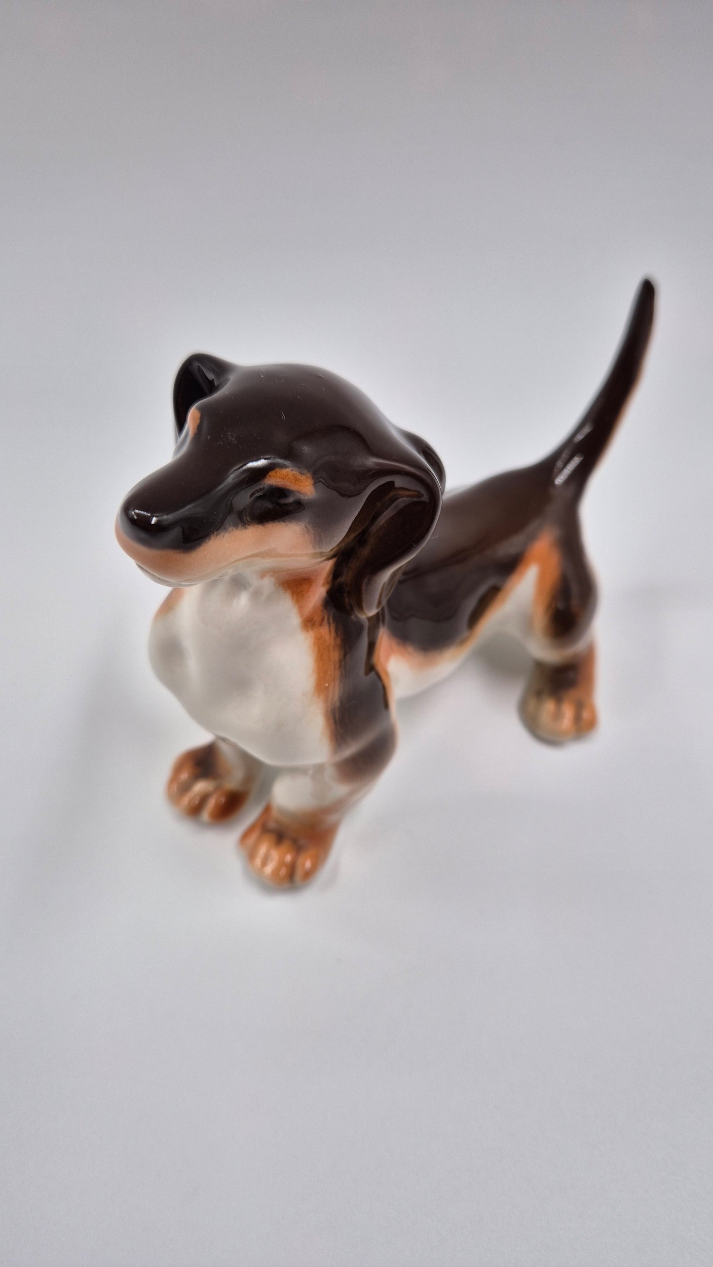 Vintage Lomonosov Dachshund Figurine