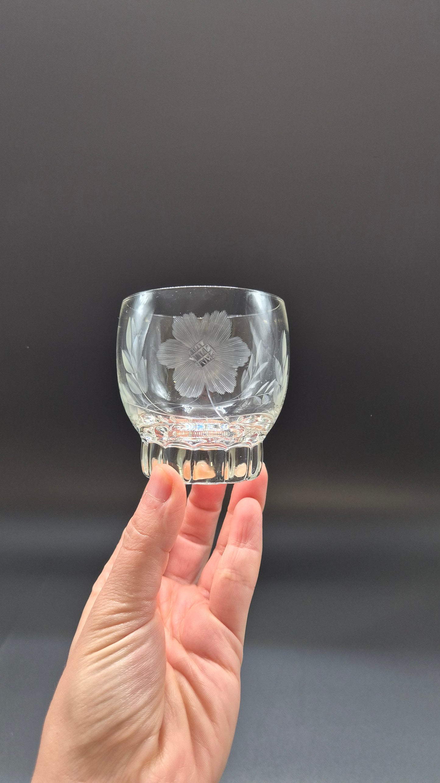 verre à boire vintage Riihimäen Lasi Onerva – Verre d’art finlandais des années 1930