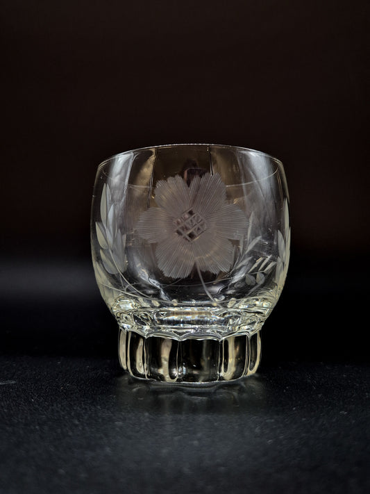 verre à boire vintage Riihimäen Lasi Onerva – Verre d’art finlandais des années 1930