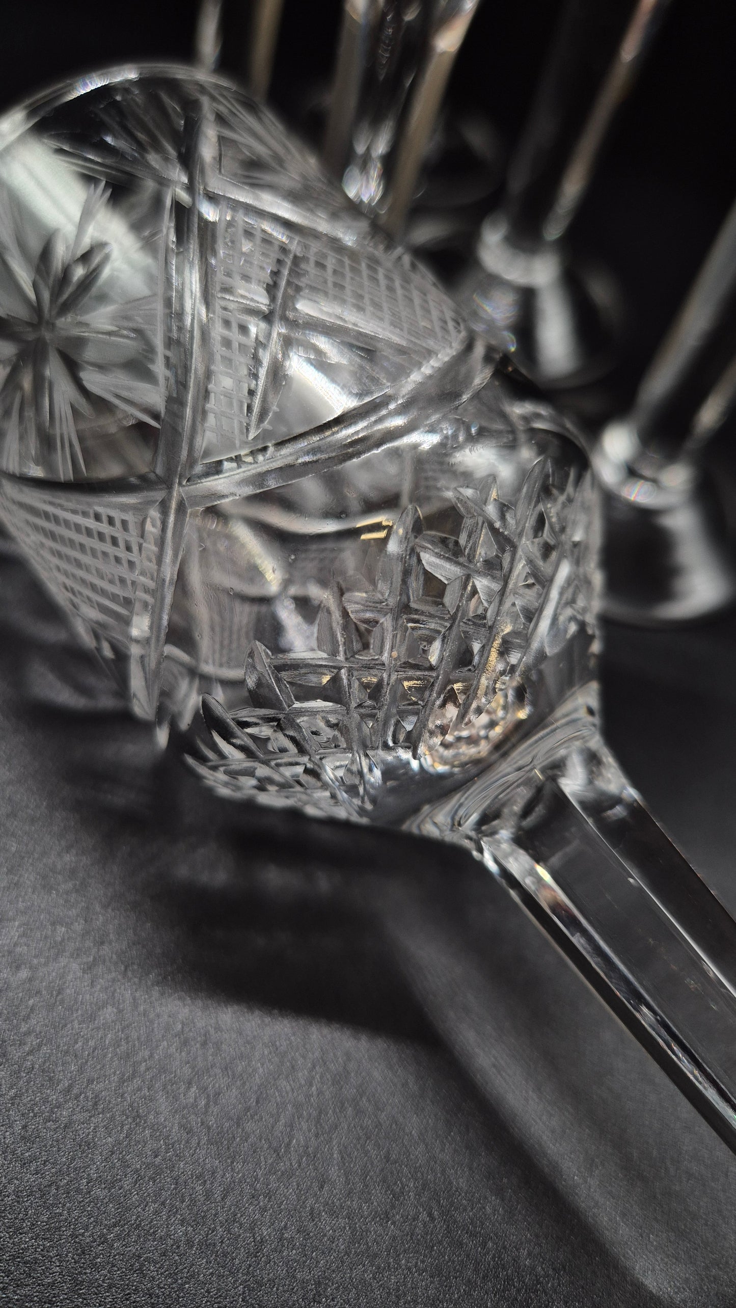 Set van 6 kristallen bekers