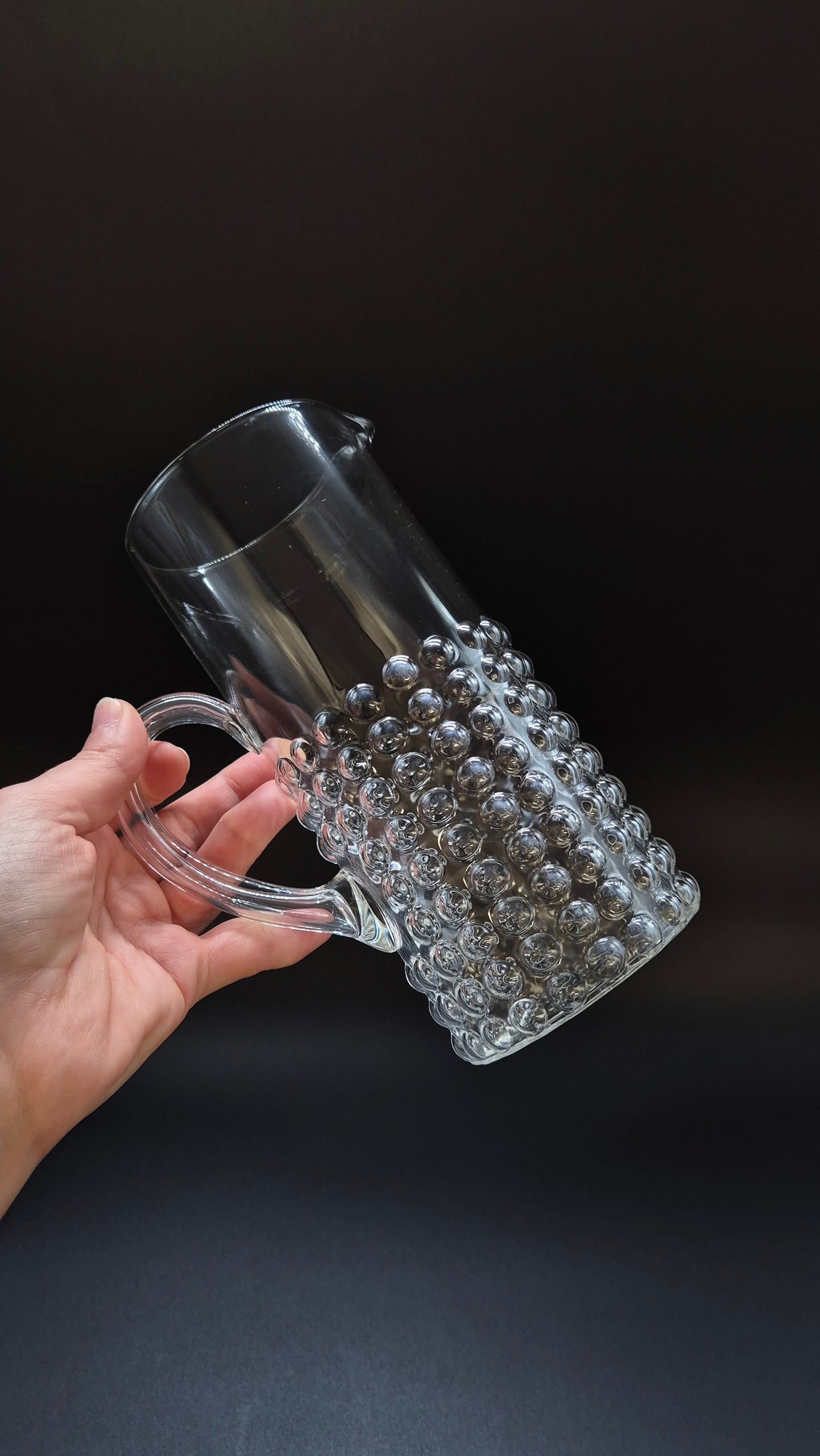 Riihimäen Lasi Grappo Pitcher, Nanny Still, Finnish Vintage Glass