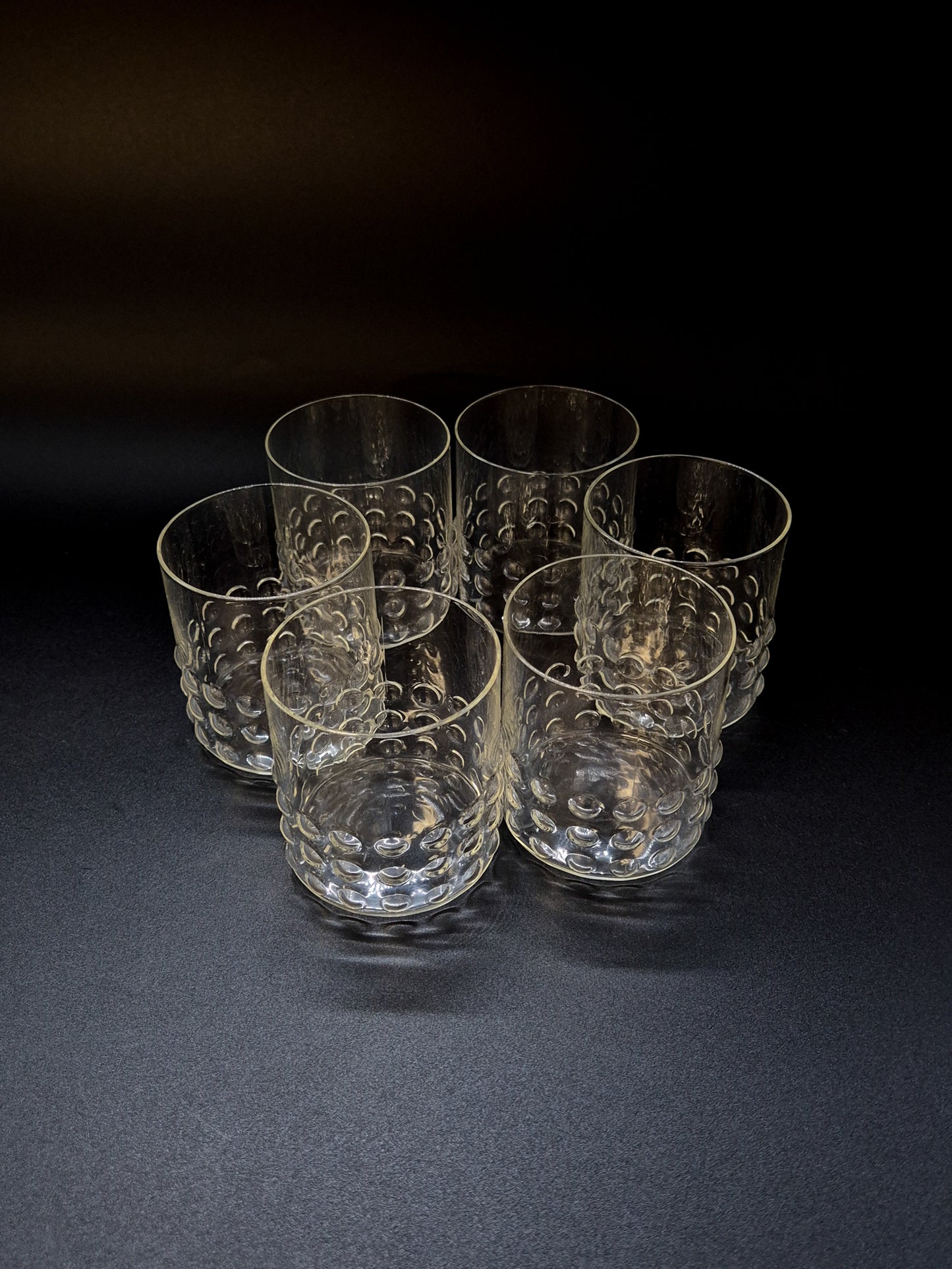 Set of 6 Riihimäen Lasi Grappo Drinking Glasses, Nanny Still, Finnish Vintage Glass