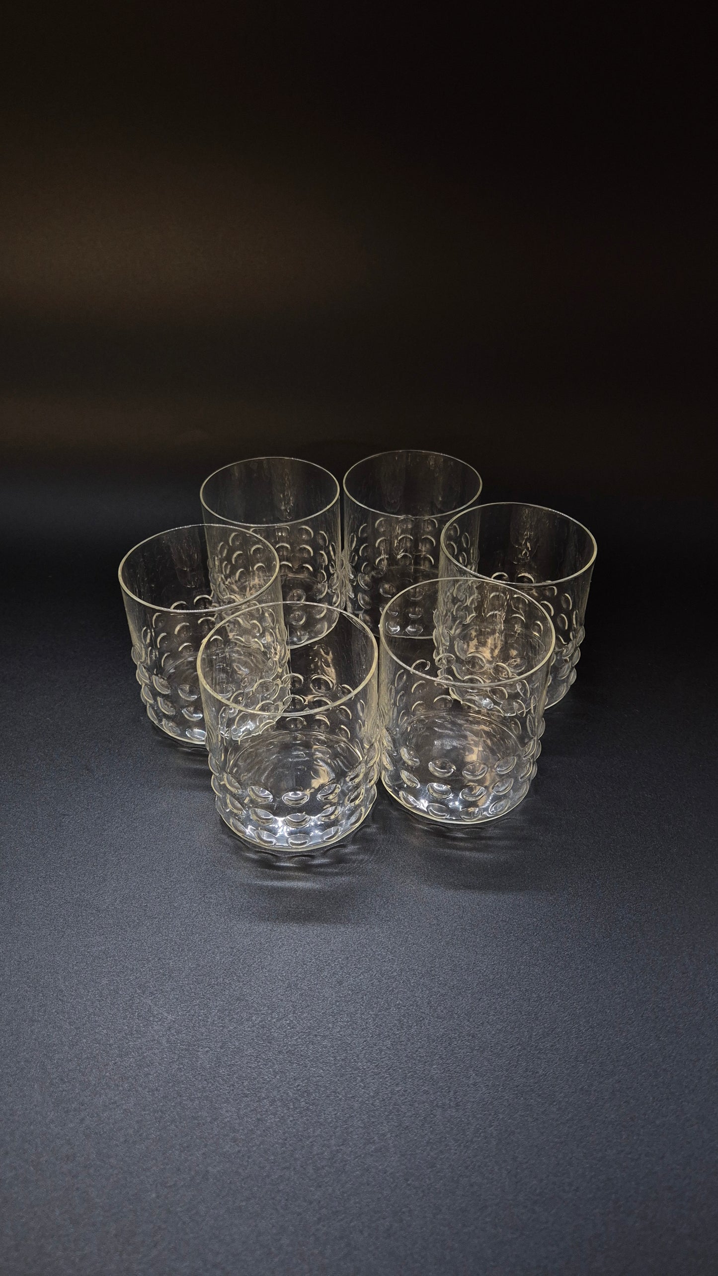 Set of 6 Riihimäen Lasi Grappo Drinking Glasses, Nanny Still, Finnish Vintage Glass