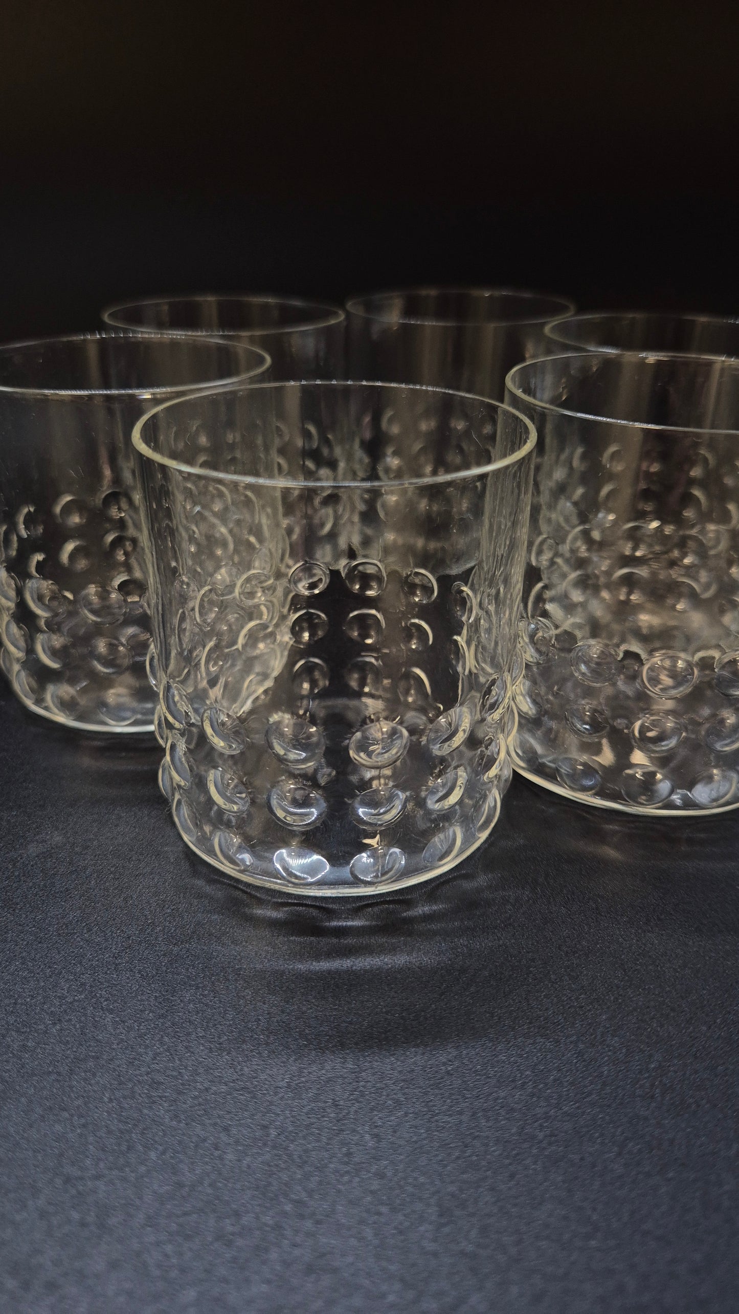 Set of 6 Riihimäen Lasi Grappo Drinking Glasses, Nanny Still, Finnish Vintage Glass